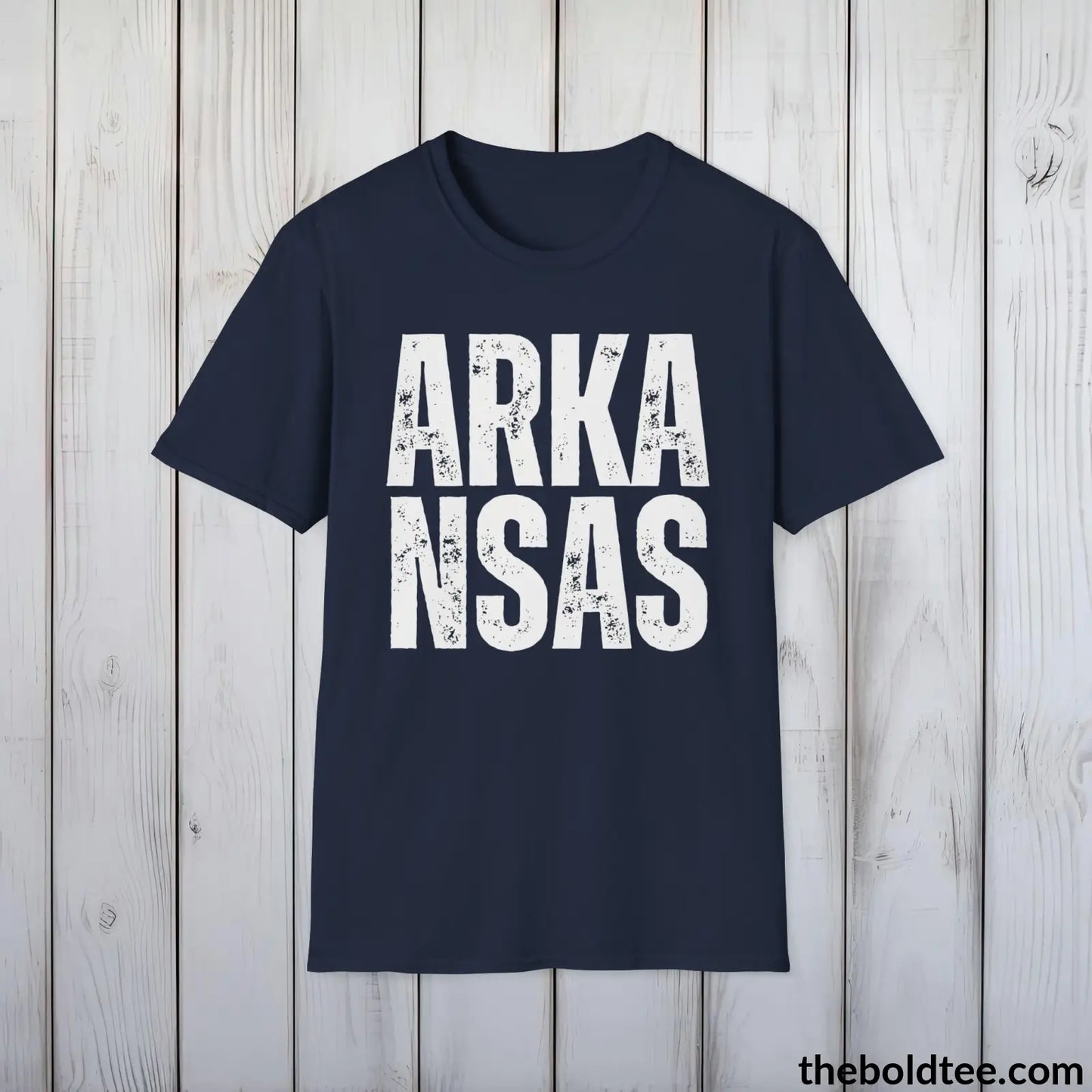 ARKANSAS Tee - Casual, Sustainable & Soft Cotton Crewneck Unisex T-Shirt - 9 Bold Colors