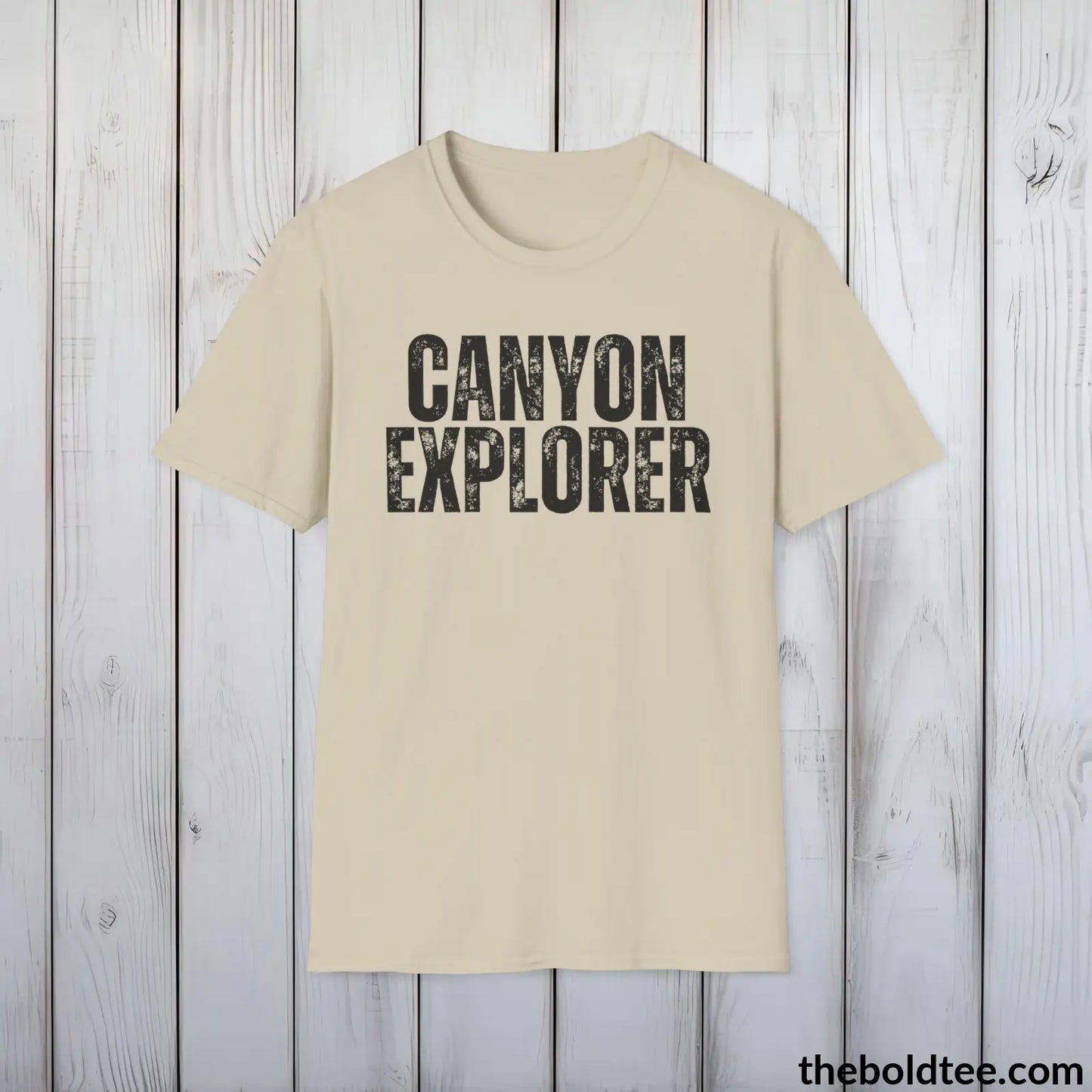 CANYONE EXPLORER Hiking Tee - Sustainable & Soft Cotton Crewneck Unisex T-Shirt - 8 Trendy Colors