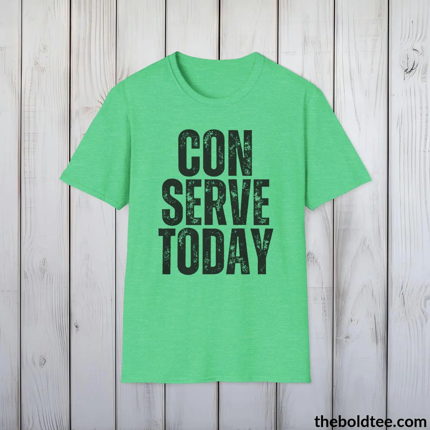 CONSERVE TODAY Tee - Casual, Sustainable & Soft Cotton Crewneck Unisex T-Shirt - 9 Bold Colors