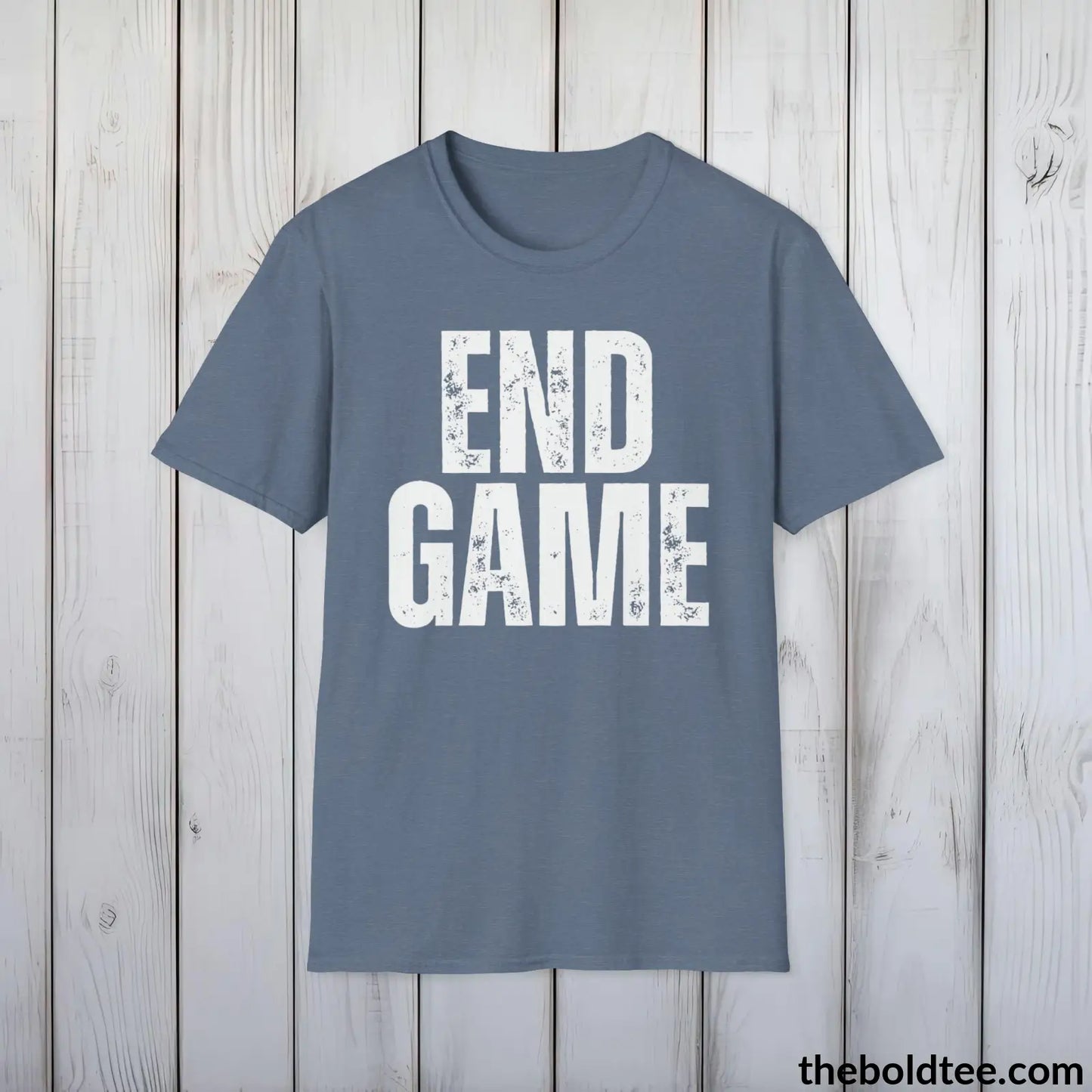 END GAME Gamer Tee - Sustainable & Soft Cotton Crewneck Unisex T-Shirt - 9 Bold Colors