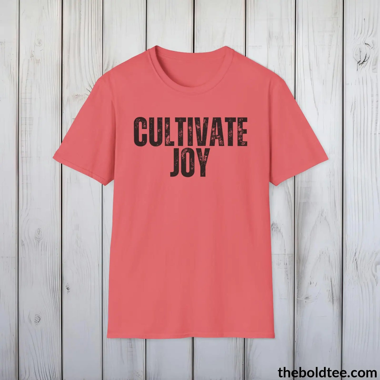 CULTIVATE JOY Gardening Tee - Soft & Strong Cotton Crewneck Unisex T-Shirt - 8 Trendy Colors