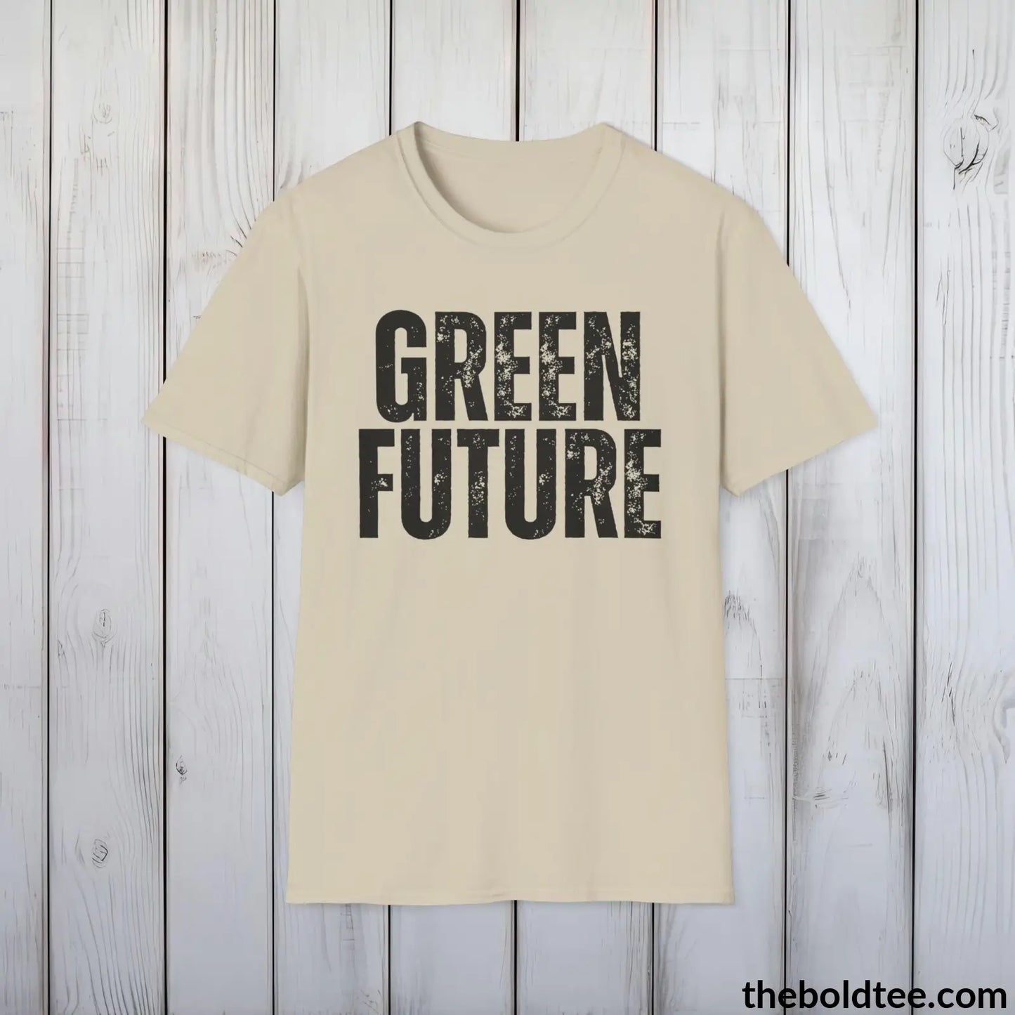 GREEN FUTURE Tee - Casual, Sustainable & Soft Cotton Crewneck Unisex T-Shirt - 9 Bold Colors