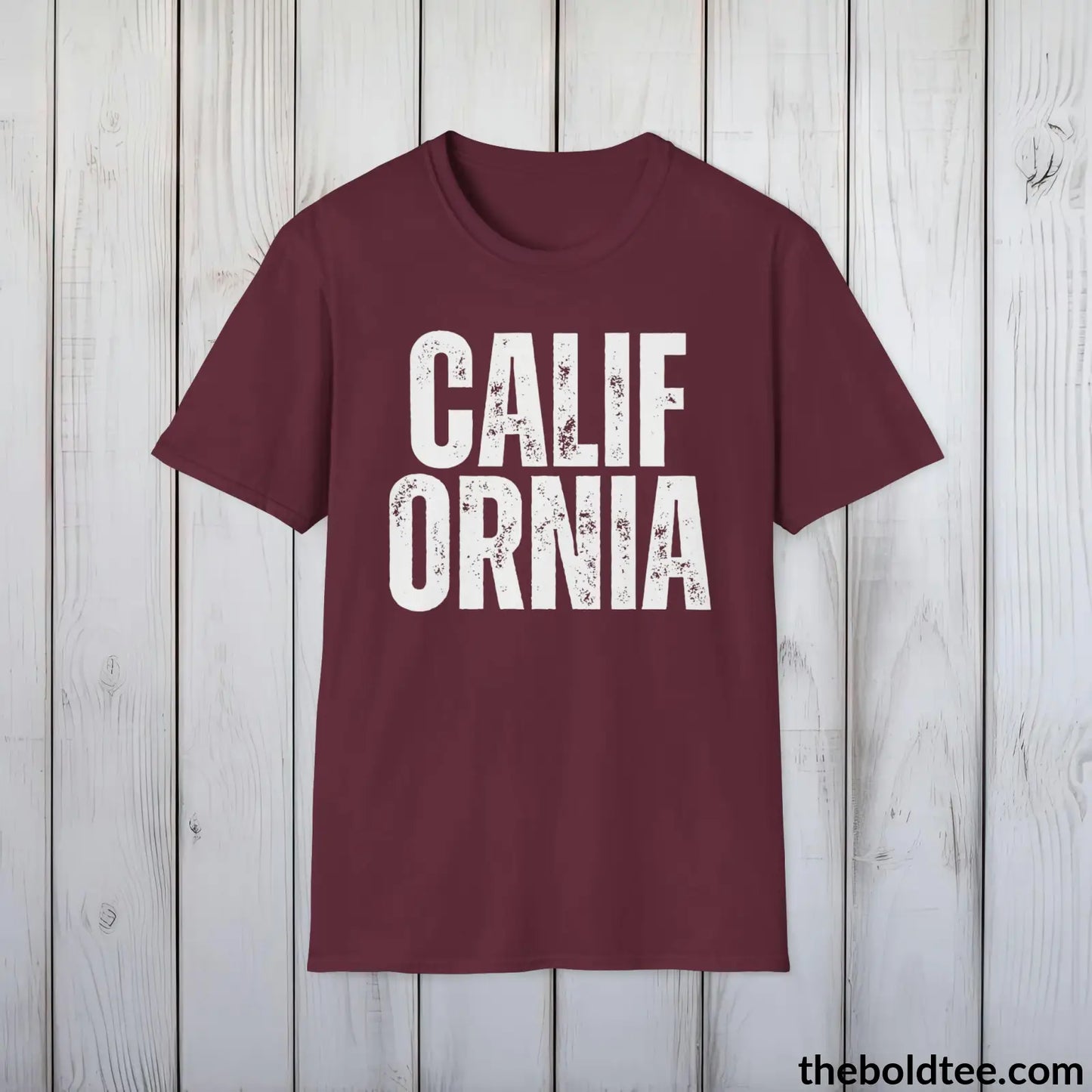 CALIFORNIA Tee - Casual, Sustainable & Soft Cotton Crewneck Unisex T-Shirt - 9 Bold Colors