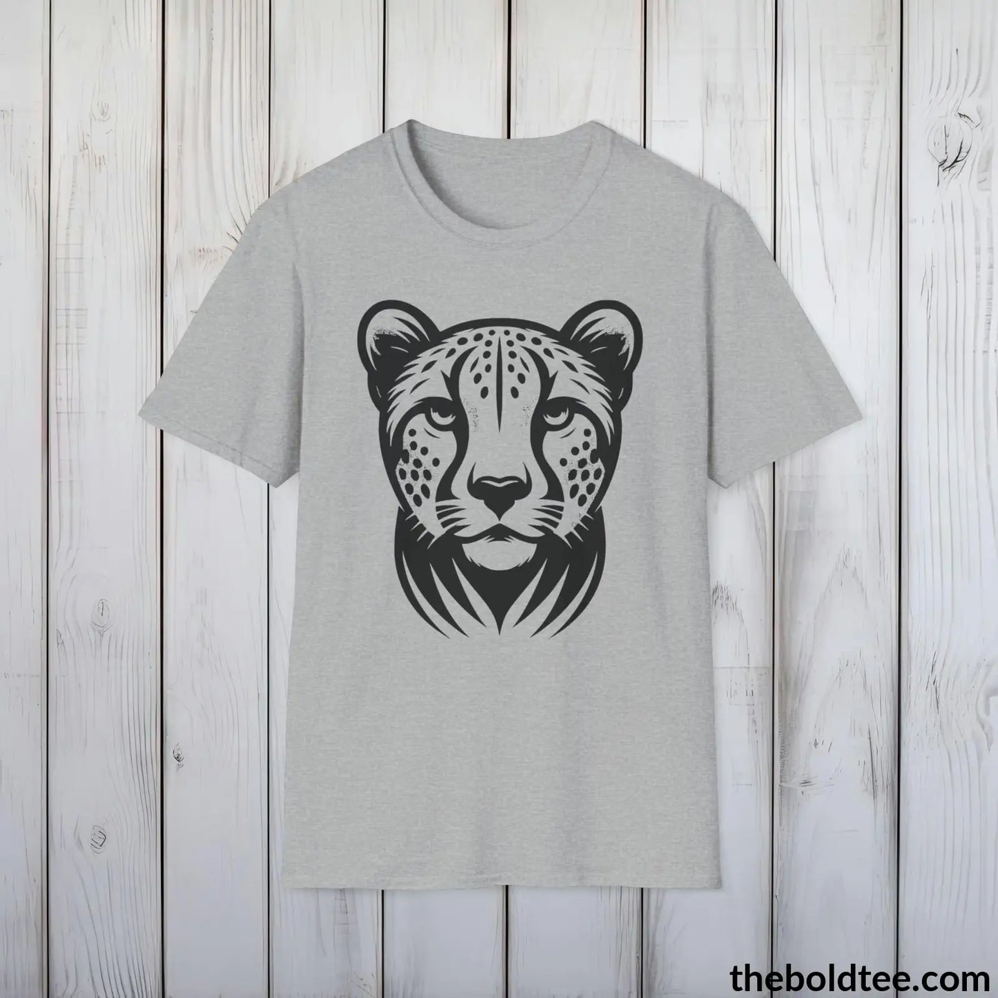 Cheetah Tee - Casual, Sustainable & Soft Cotton Crewneck Unisex T-Shirt - 9 Bold Colors