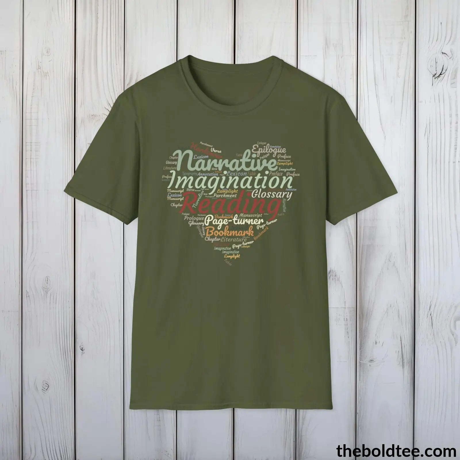 T-Shirt Military Green / S Readers Digest Word Art T-Shirt - Bookworm Reqading Vocabulary Unisex Tee - Pure Cotton Comfort Shirt Gift - 8 Stylish Trendy Colors