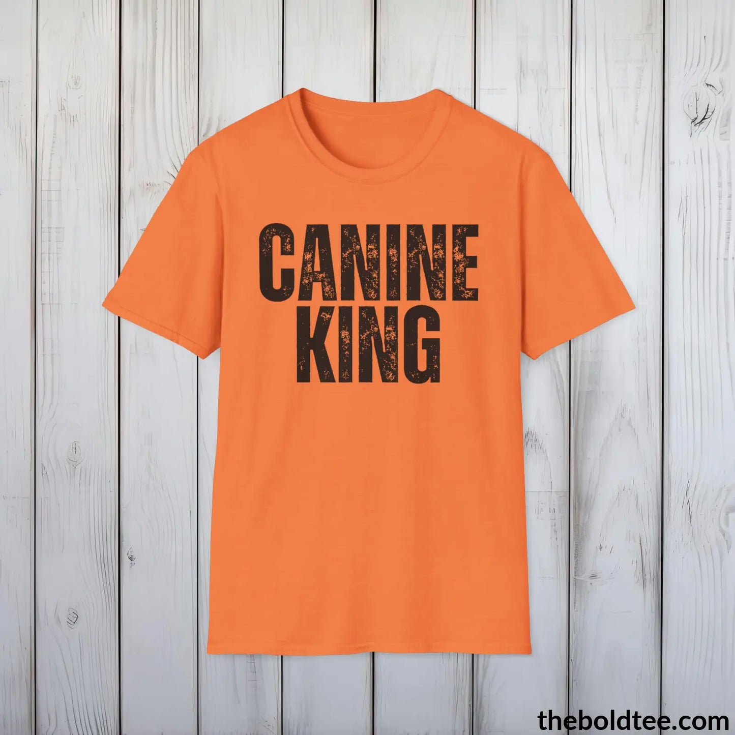 CANINE KING Tee - Sustainable & Soft Cotton Crewneck Unisex T-Shirt - 9 Bold Colors