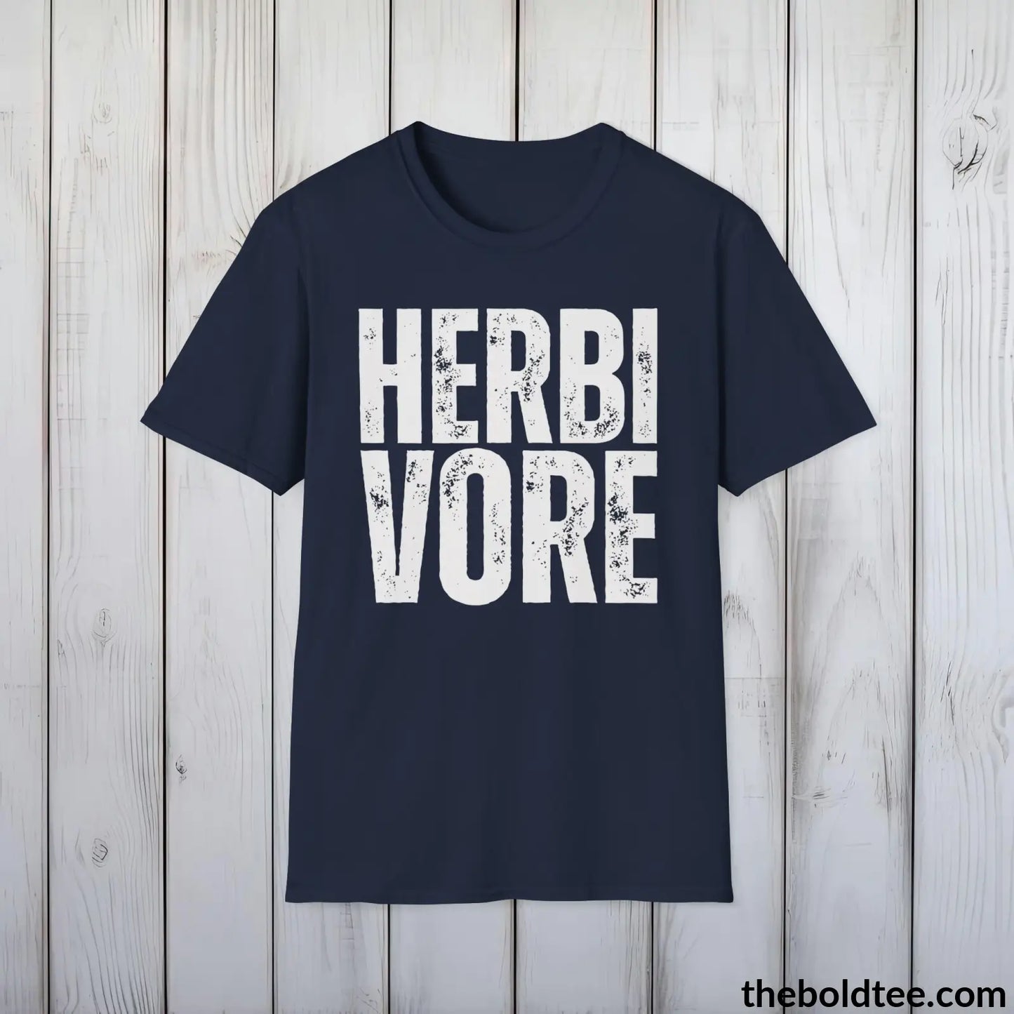 Bold Herbivore Tee - Casual Soft, Sustainable Cotton Crewneck T-Shirt - 9 Colors