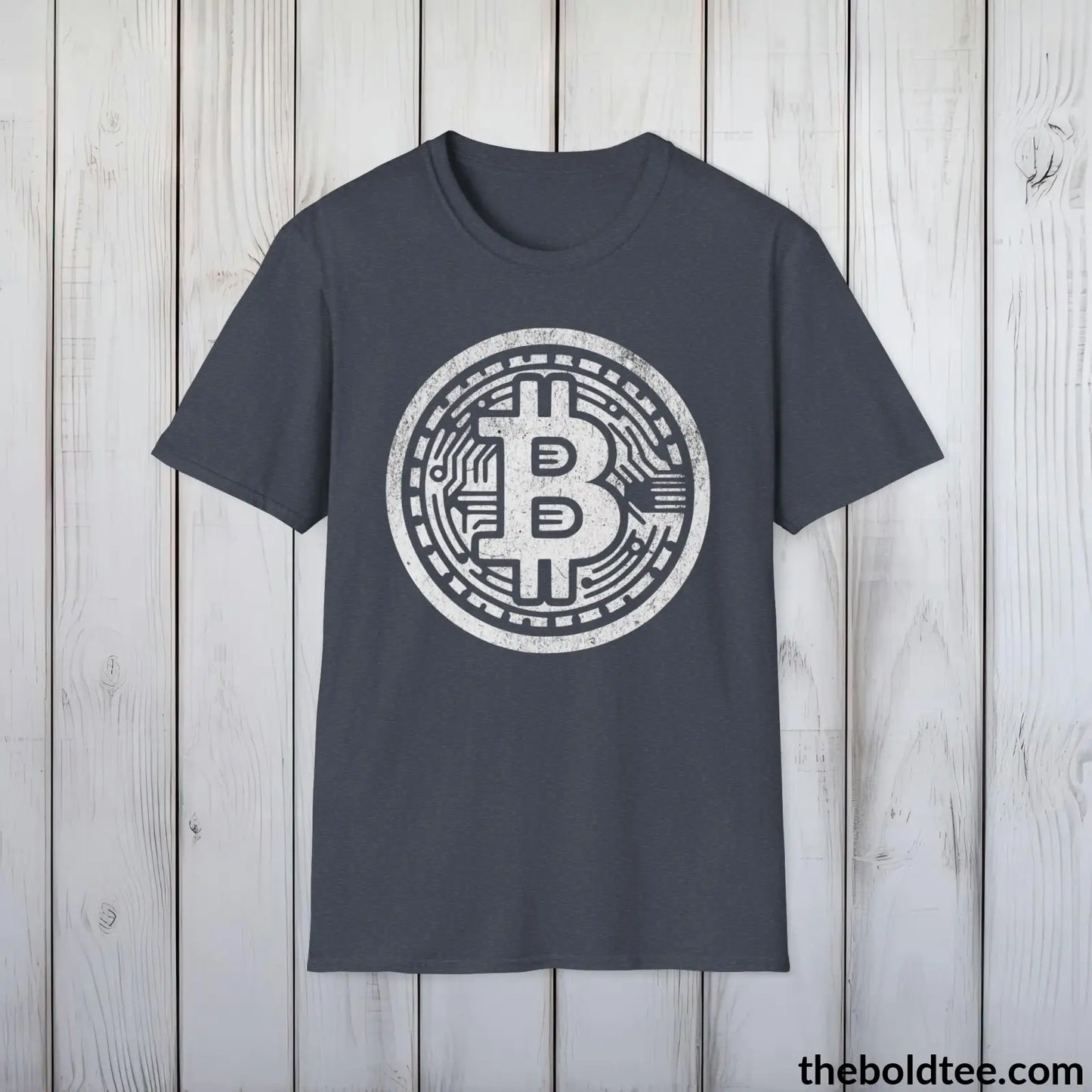 Bitcoin Cryptocurrency Tee - Premium Cotton Crewneck Unisex T-Shirt - 9 Bold Colors