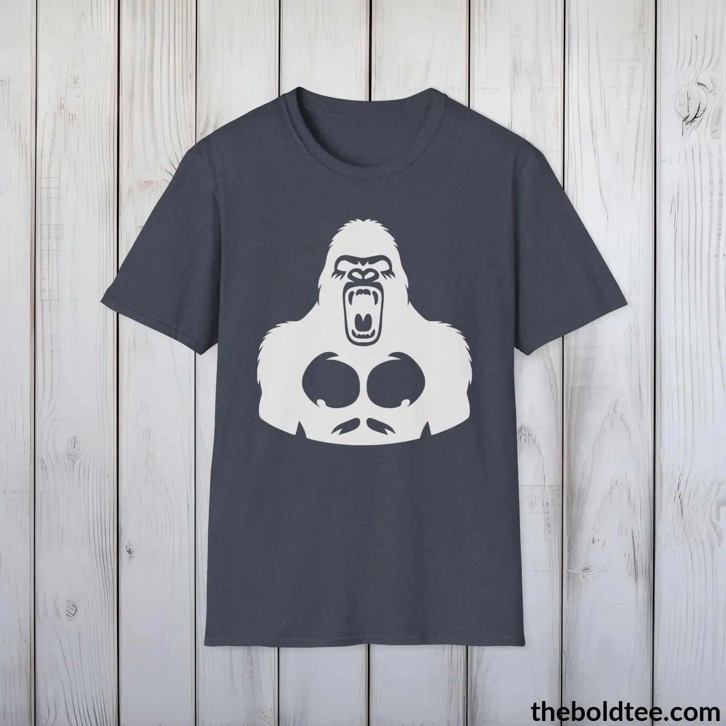 Badass Gorilla Tee - Bold Urbnan Cotton T-Shirt - 9 Epic Dark Colors Available