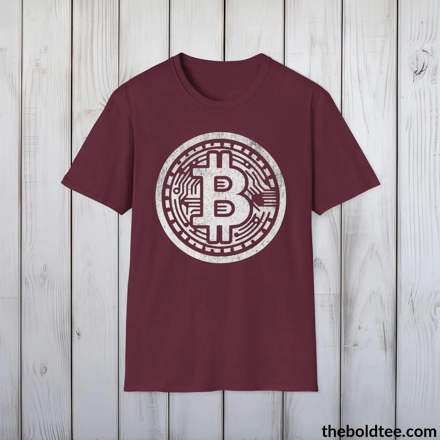 Bitcoin Cryptocurrency Tee - Premium Cotton Crewneck Unisex T-Shirt - 9 Bold Colors