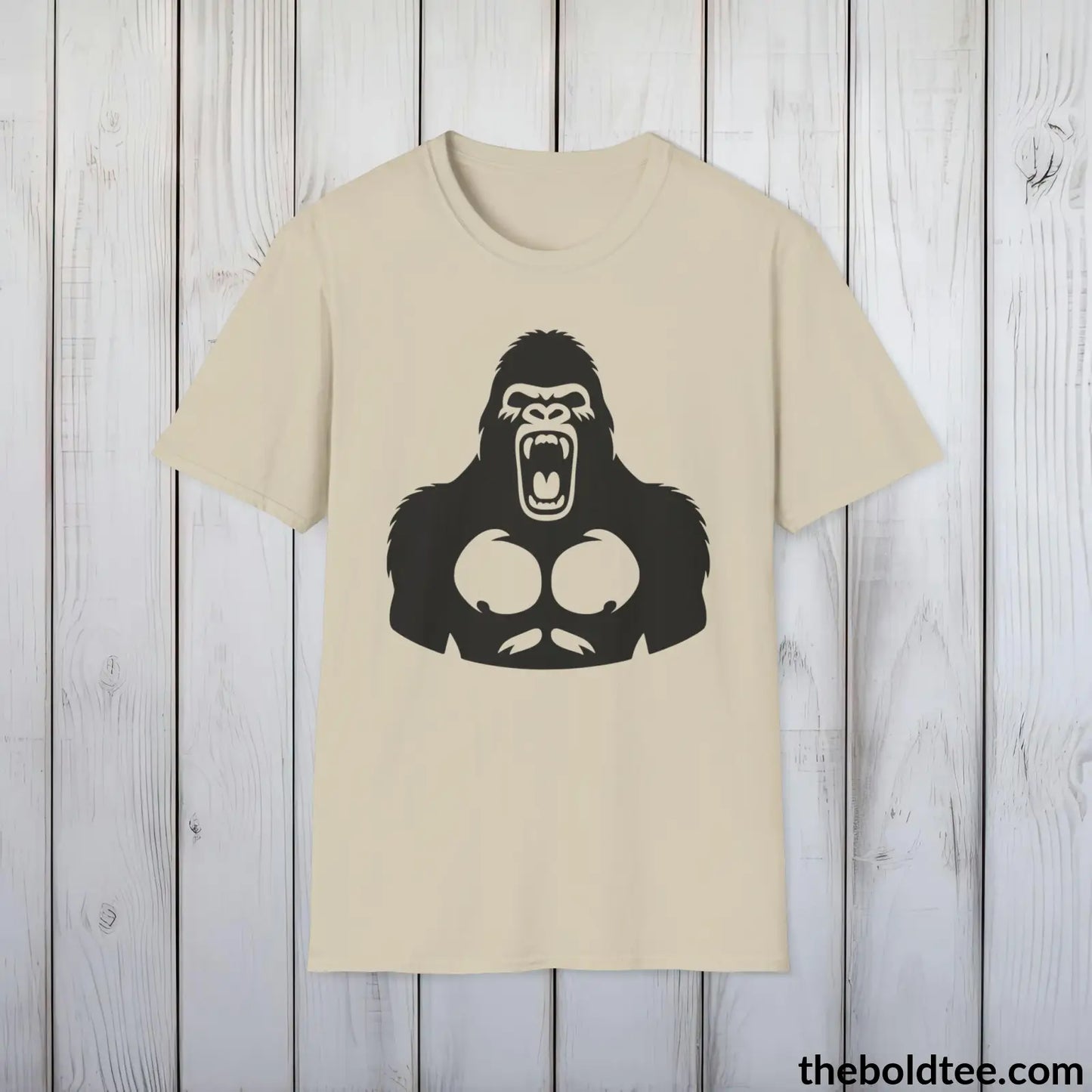 Badass Gorilla Tee - Bold Urban Cotton T-Shirt - 9 Bright Colors Available