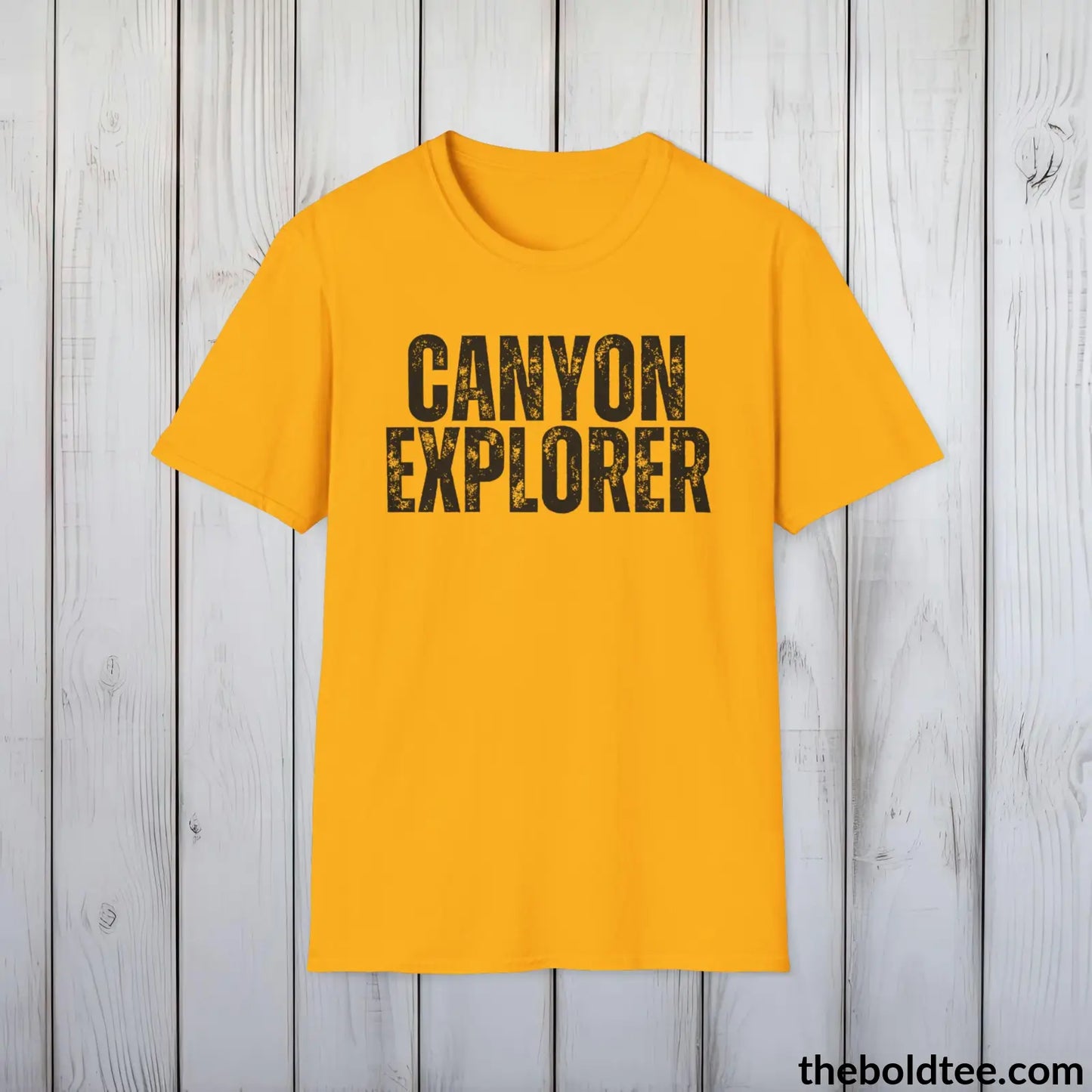 CANYONE EXPLORER Hiking Tee - Sustainable & Soft Cotton Crewneck Unisex T-Shirt - 8 Trendy Colors