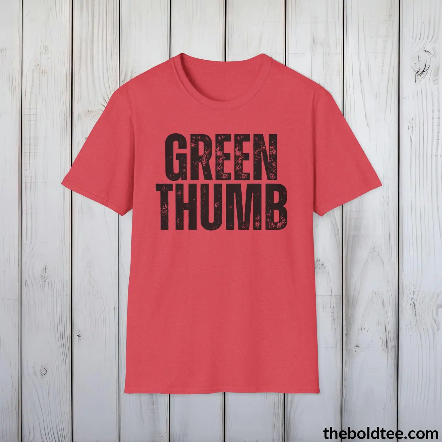 GREEN THUMB Gardening Tee - Soft & Strong Cotton Crewneck Unisex T-Shirt - 8 Trendy Colors