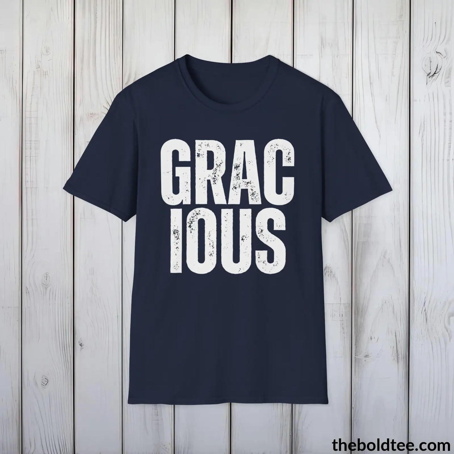 GRACIOUS Tee - Casual, Sustainable & Soft Cotton Crewneck Unisex T-Shirt - 9 Bold Colors