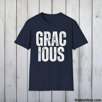 GRACIOUS Tee - Casual, Sustainable & Soft Cotton Crewneck Unisex T-Shirt - 9 Bold Colors