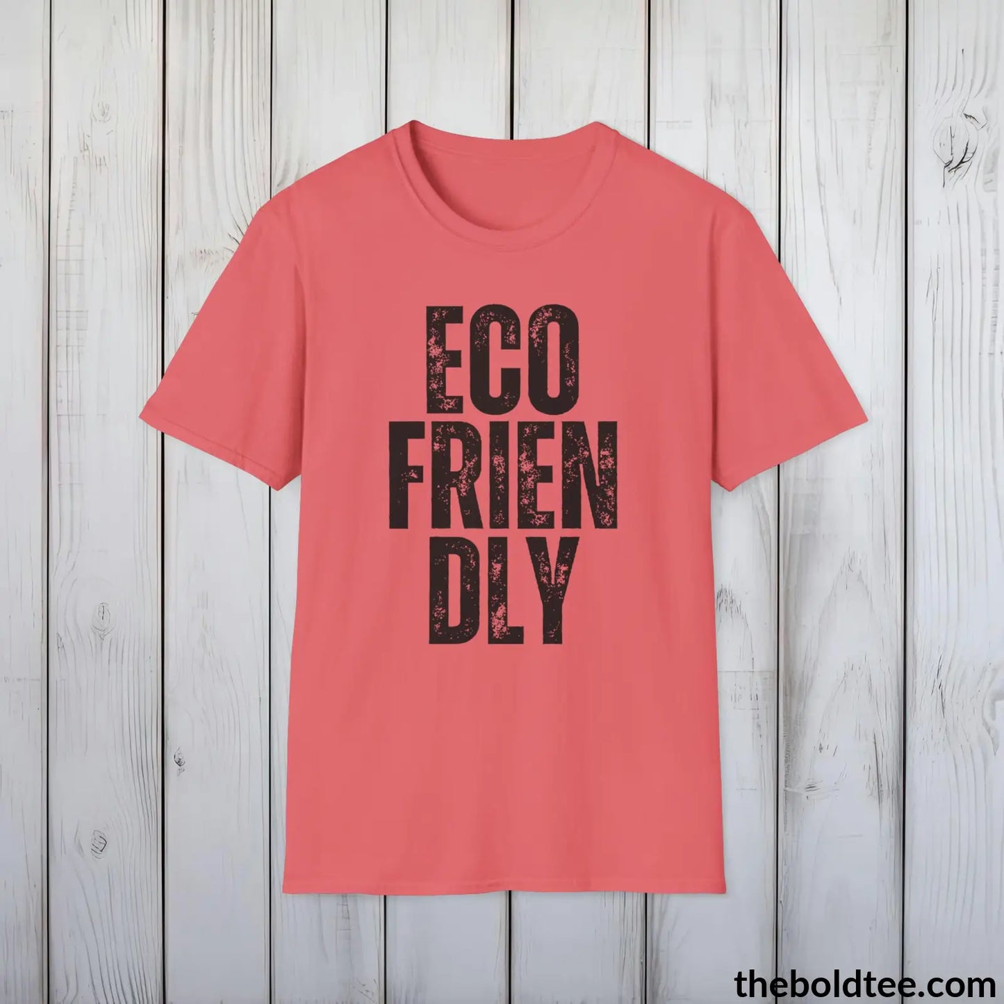 ECO FRIENDLY Tee - Casual, Sustainable & Soft Cotton Crewneck Unisex T-Shirt - 9 Bold Colors