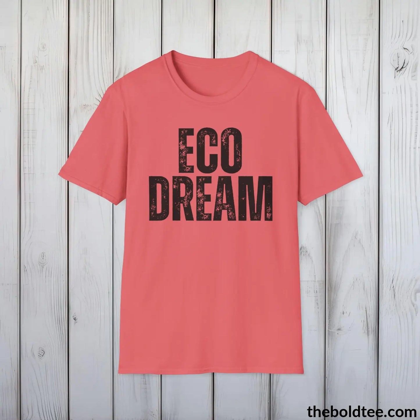 ECO DREAM Tee - Casual, Sustainable & Soft Cotton Crewneck Unisex T-Shirt - 9 Bold Colors