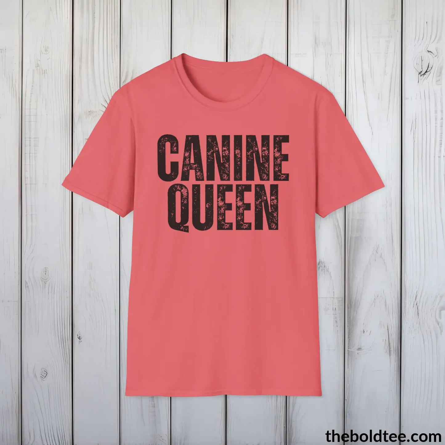 CANINE QUEEN Tee - Sustainable & Soft Cotton Crewneck Unisex T-Shirt - 9 Bold Colors