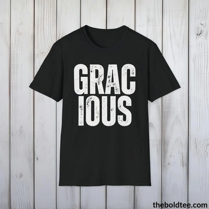 GRACIOUS Tee - Casual, Sustainable & Soft Cotton Crewneck Unisex T-Shirt - 9 Bold Colors