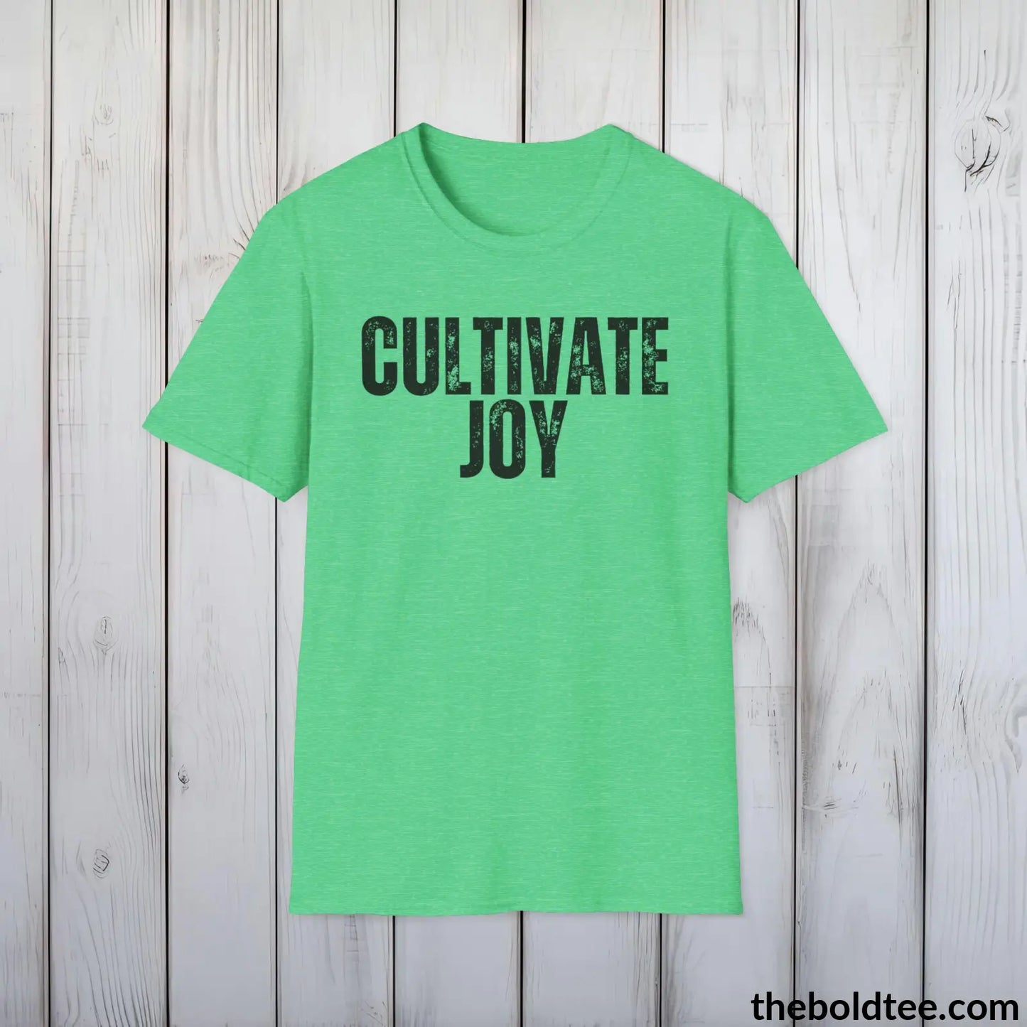 CULTIVATE JOY Gardening Tee - Soft & Strong Cotton Crewneck Unisex T-Shirt - 8 Trendy Colors