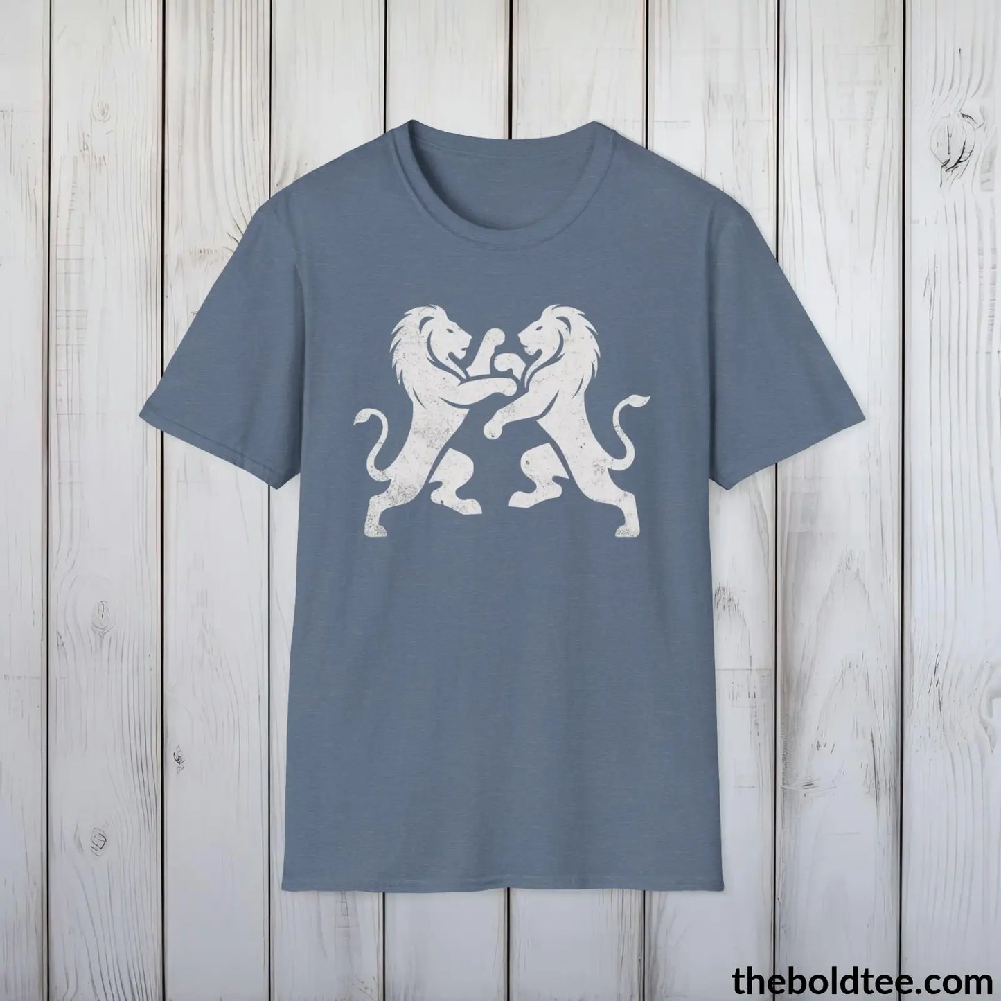 Fighting Lions Tee - Bold Urban Cotton T-Shirt - 9 Epic Colors Available