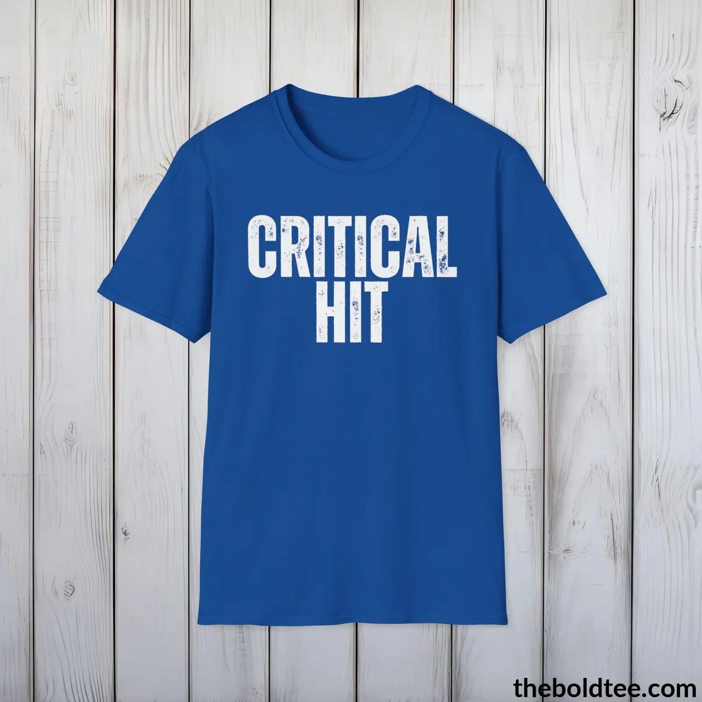 CRITICAL HIT Gamer Tee - Sustainable & Soft Cotton Crewneck Unisex T-Shirt - 9 Bold Colors