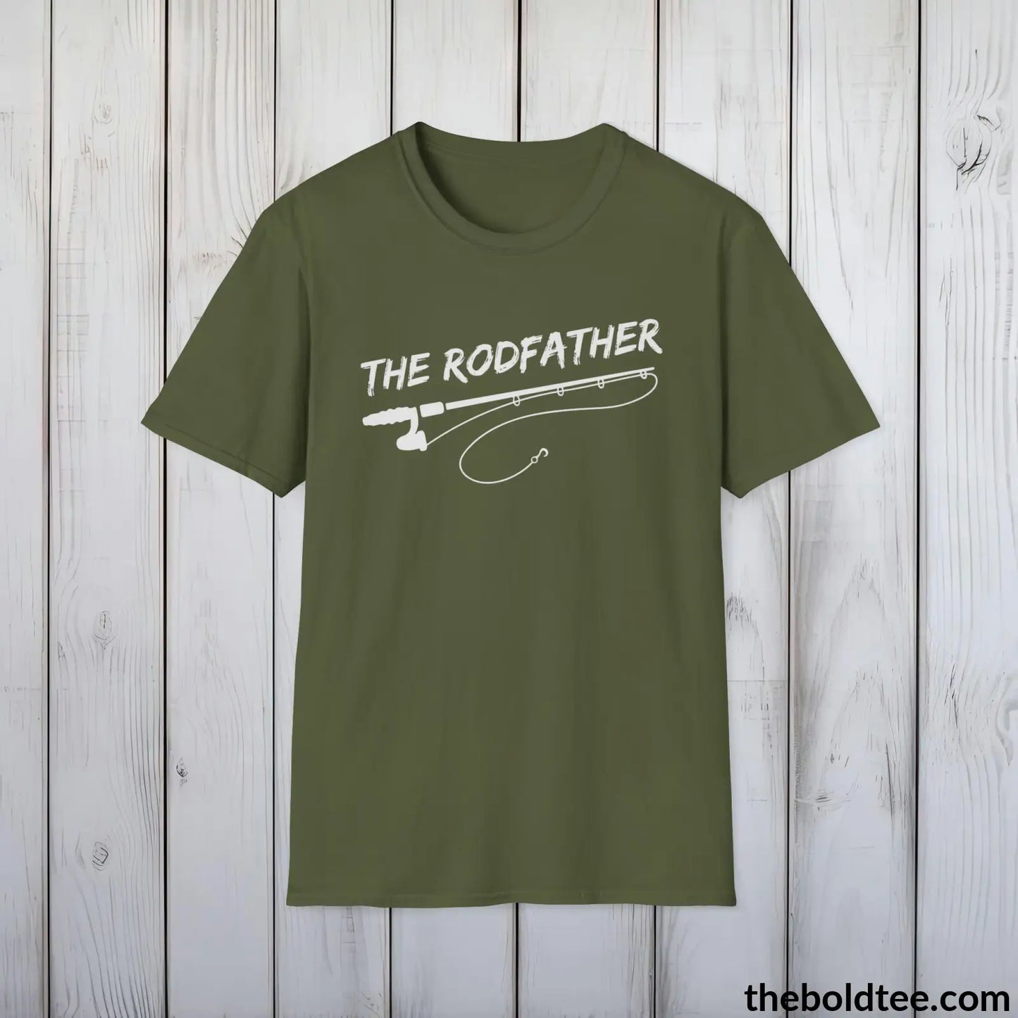 Epic "The Rodfather" Fishing T-Shirt - Fishing Gift For Fishermen - Premium Fishing Graphic Tee - Sport Fishing T-Shirt - 9 Colors Available