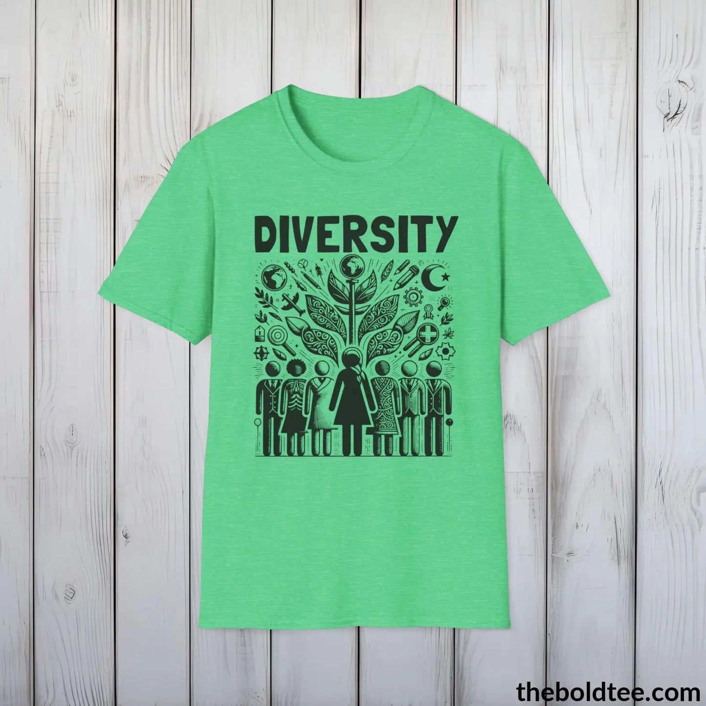 Diversity Awareness Tee - Sustainable & Soft Cotton Crewneck Unisex T-Shirt - 8 Trendy Colors