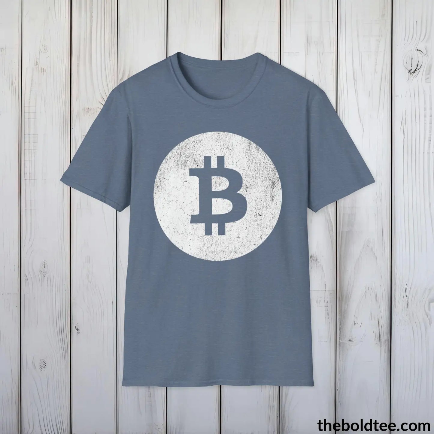 Bitcoin Cryptocurrency Tee - Sustainable & Soft Cotton Crewneck Unisex T-Shirt - 9 Bold Colors