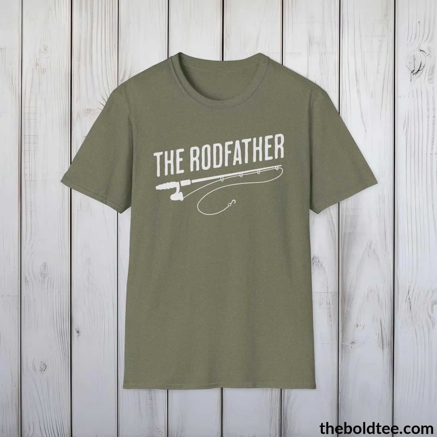 Epic "The Rodfather" Fishing T-Shirt - Fishing Gift For Fishermen - Premium Fishing Graphic Tee - Sport Fishing T-Shirt - 9 Colors Available