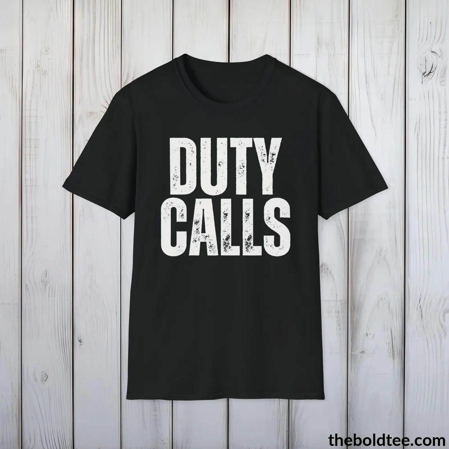 DUTY CALLS Military Tee - Strong & Versatile Cotton Crewneck T-Shirt - 9 Bold Colors