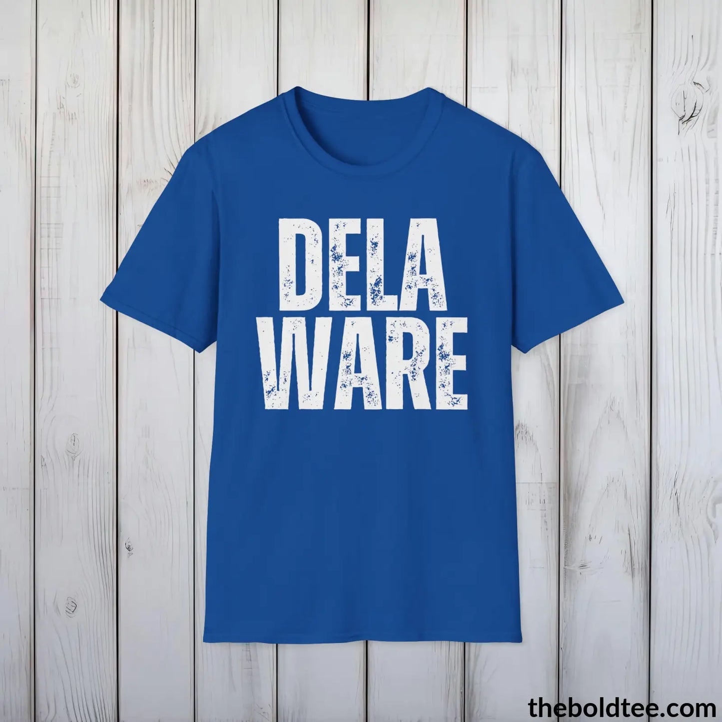 DELAWARE Tee - Casual, Sustainable & Soft Cotton Crewneck Unisex T-Shirt - 9 Bold Colors