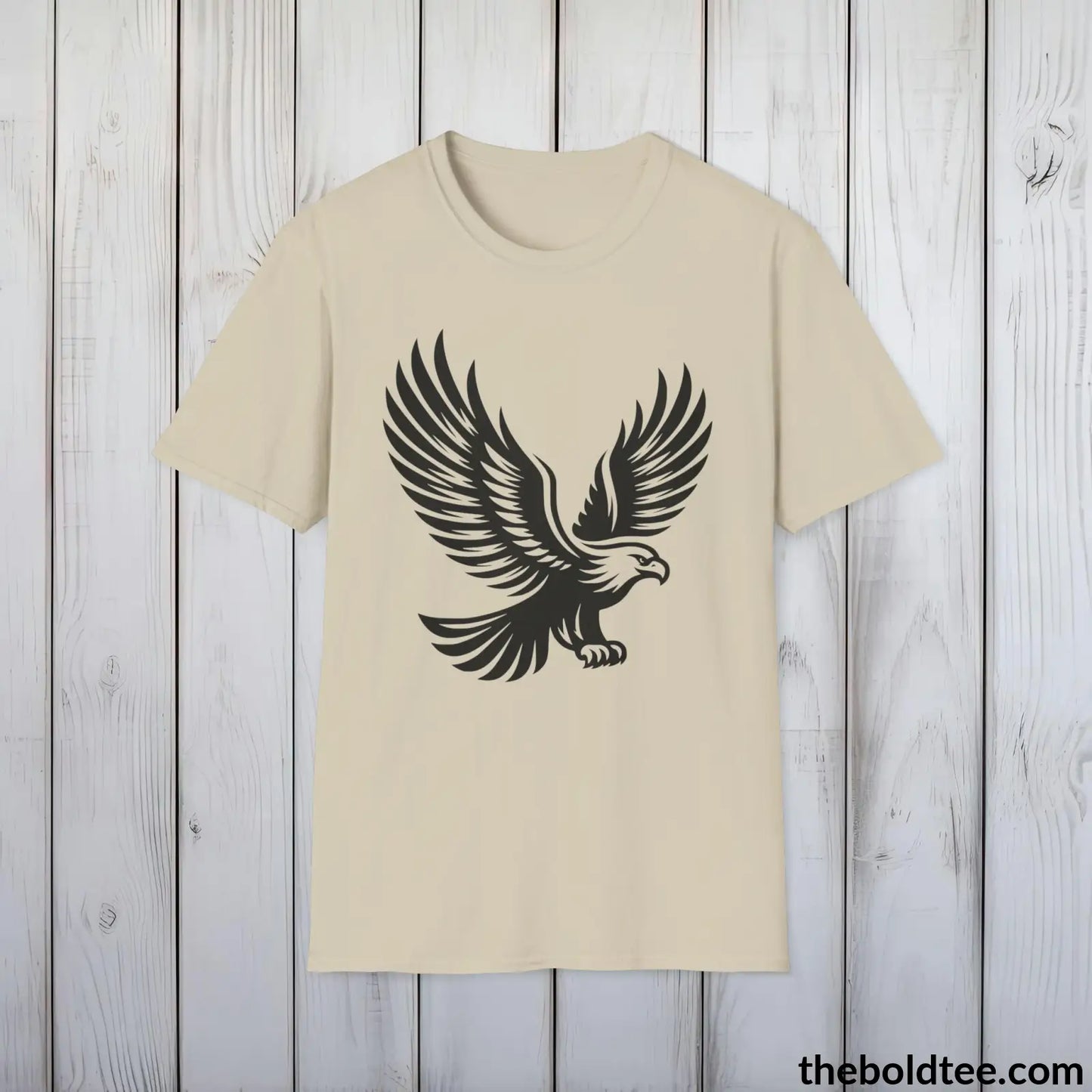 Eagle Tee - Casual, Sustainable & Soft Cotton Crewneck Unisex T-Shirt - 9 Bold Colors