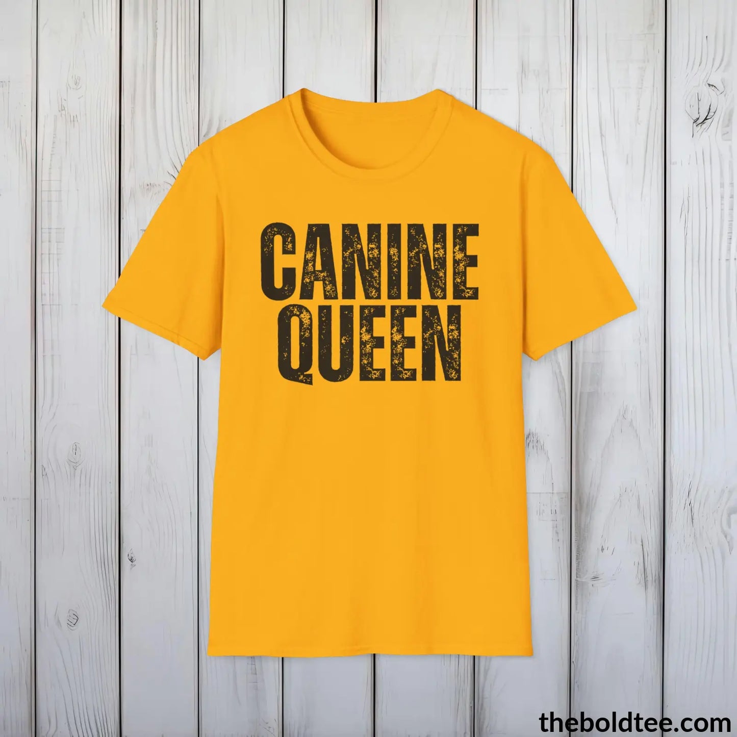 CANINE QUEEN Tee - Sustainable & Soft Cotton Crewneck Unisex T-Shirt - 9 Bold Colors