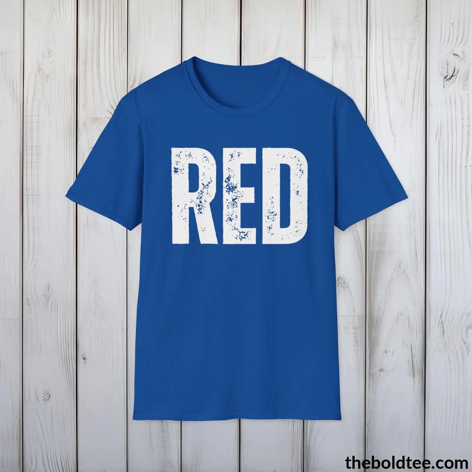 T-Shirt Royal / S RED Tee - Bold Urbnan Cotton T-Shirt - 9 Epic Colors Available