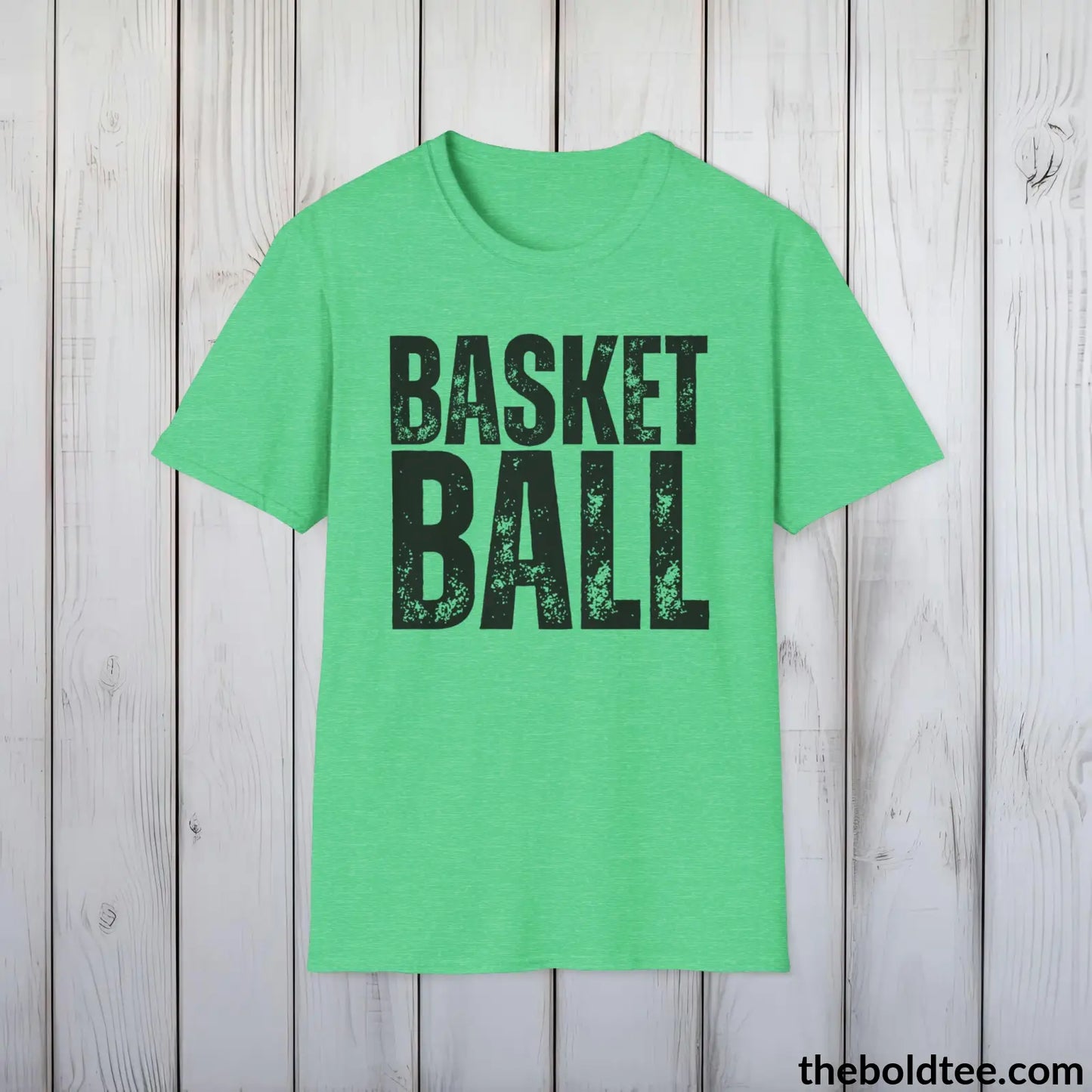 BASKETBALL Tee - Sustainable & Soft Cotton Crewneck Unisex T-Shirt - 9 Bold Colors