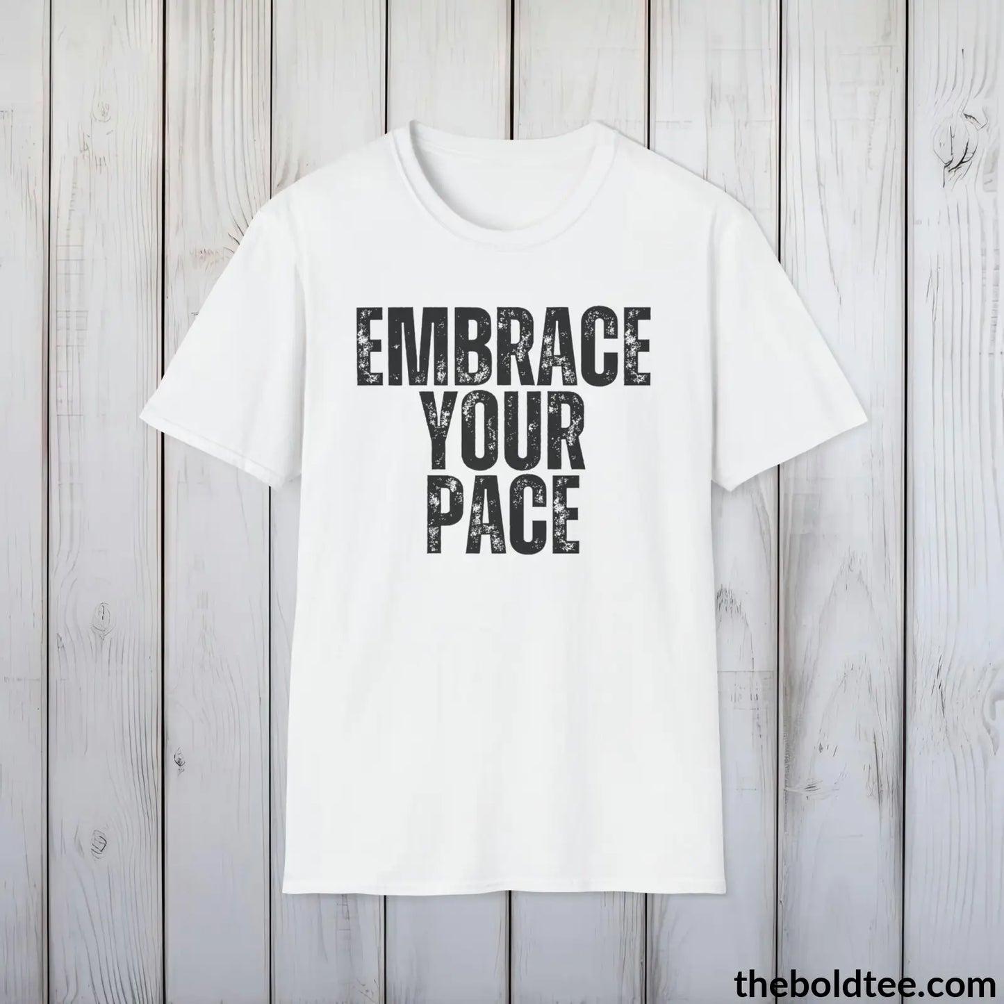 EMBRACE YOUR PACE Mental Health Awareness Tee - Soft Cotton Crewneck Unisex T-Shirt - 8 Trendy Colors