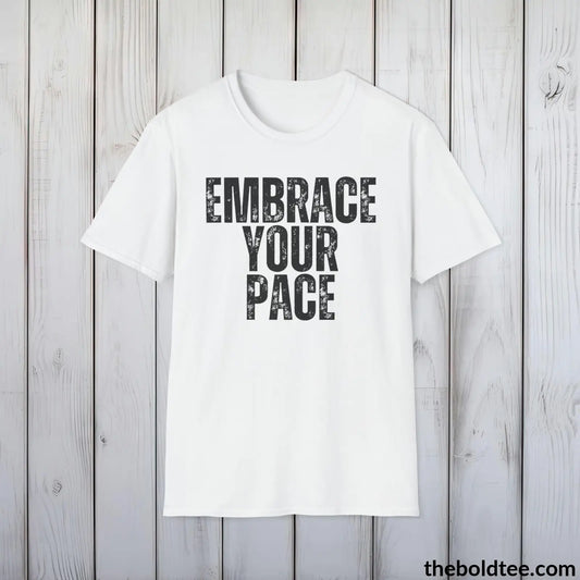 EMBRACE YOUR PACE Mental Health Awareness Tee - Soft Cotton Crewneck Unisex T-Shirt - 8 Trendy Colors