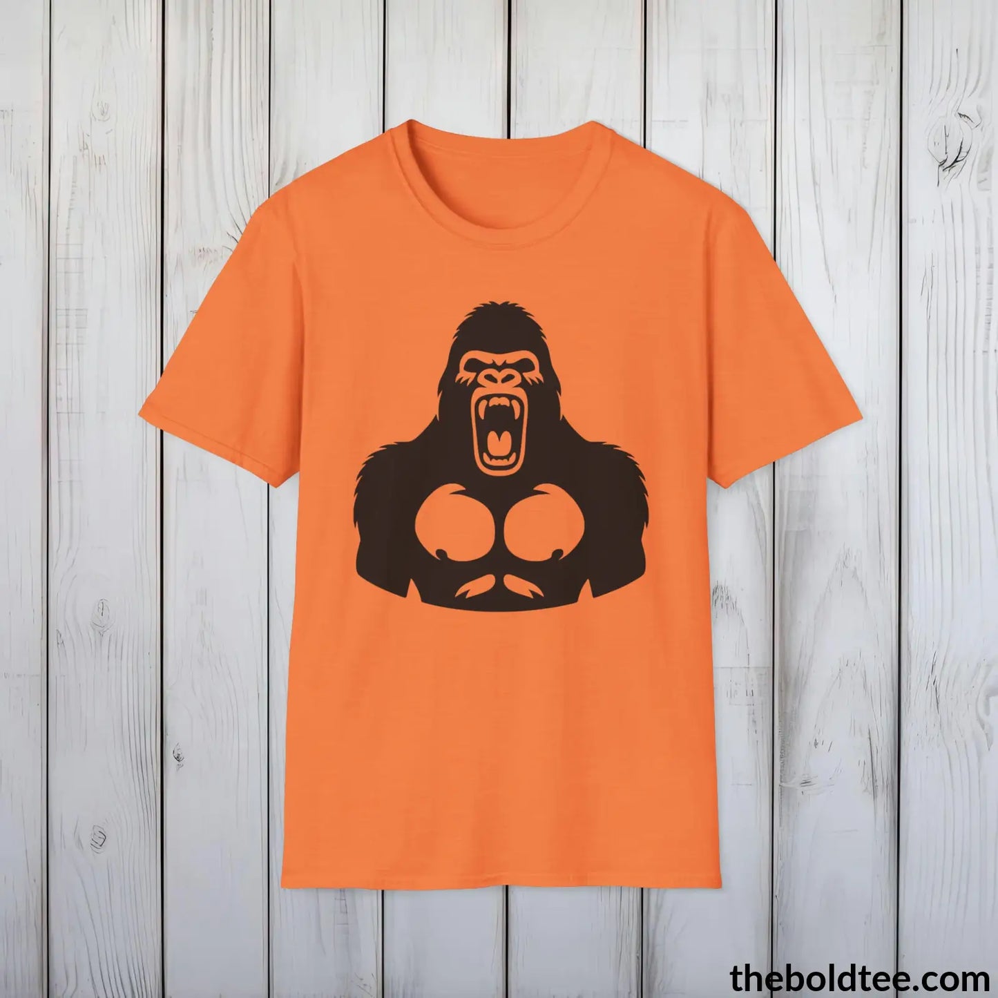 Badass Gorilla Tee - Bold Urban Cotton T-Shirt - 9 Bright Colors Available