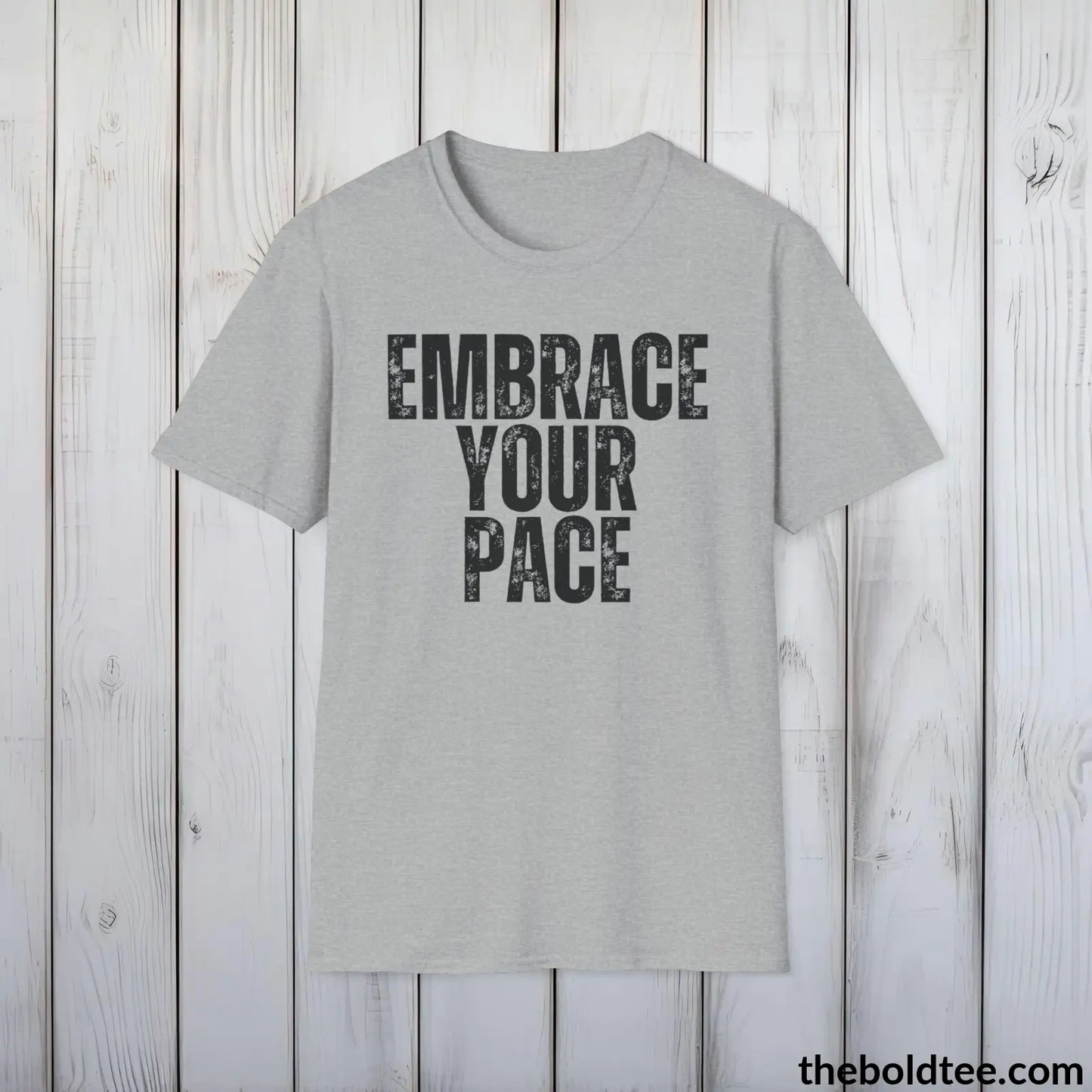 EMBRACE YOUR PACE Mental Health Awareness Tee - Soft Cotton Crewneck Unisex T-Shirt - 8 Trendy Colors