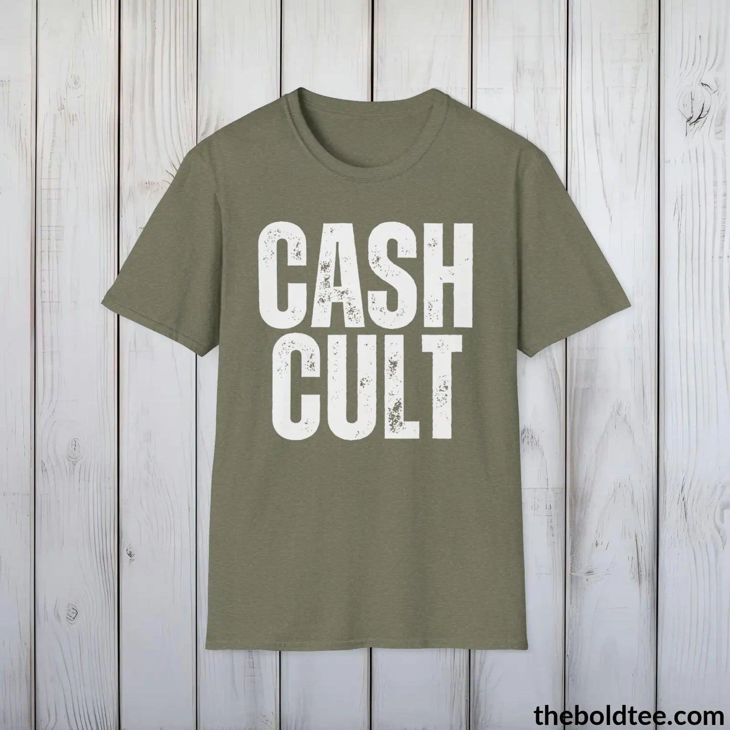 Bold CASH CULT Tee - Premium Cotton Crewneck Unisex T-Shirt - 9 Bold Colors