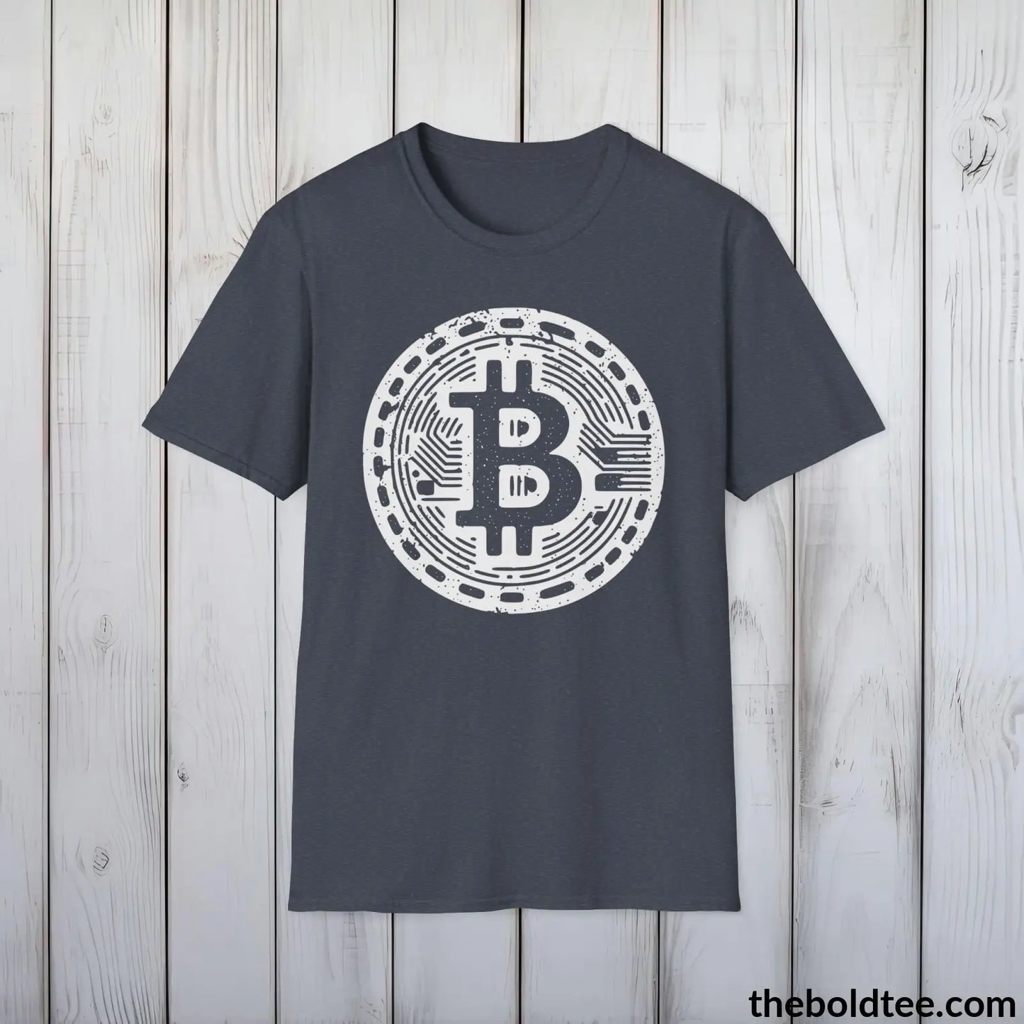 Bitcoin Cryptocurrency Tee - Premium Cotton Crewneck Unisex T-Shirt - 9 Bold Colors