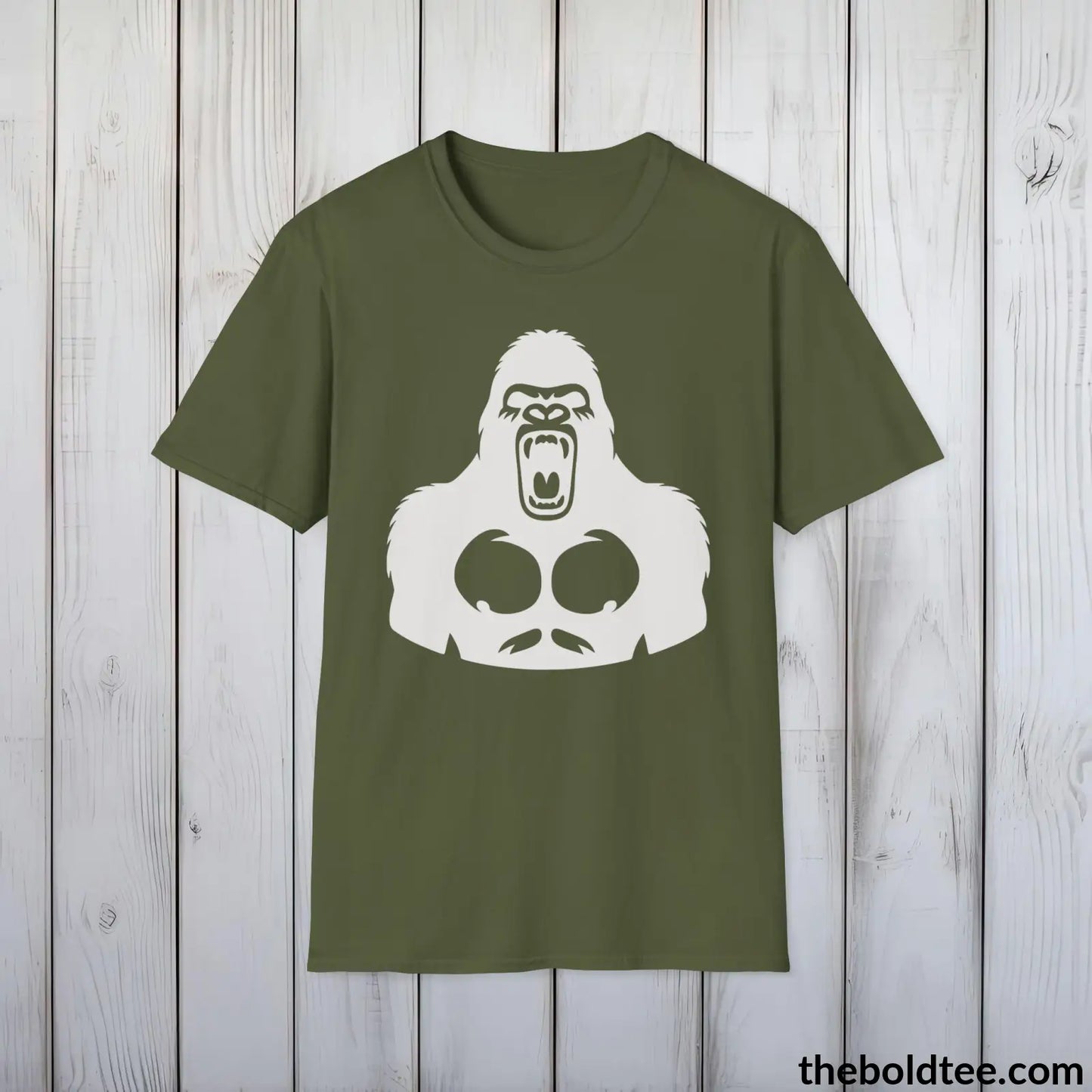 Badass Gorilla Tee - Bold Urbnan Cotton T-Shirt - 9 Epic Dark Colors Available