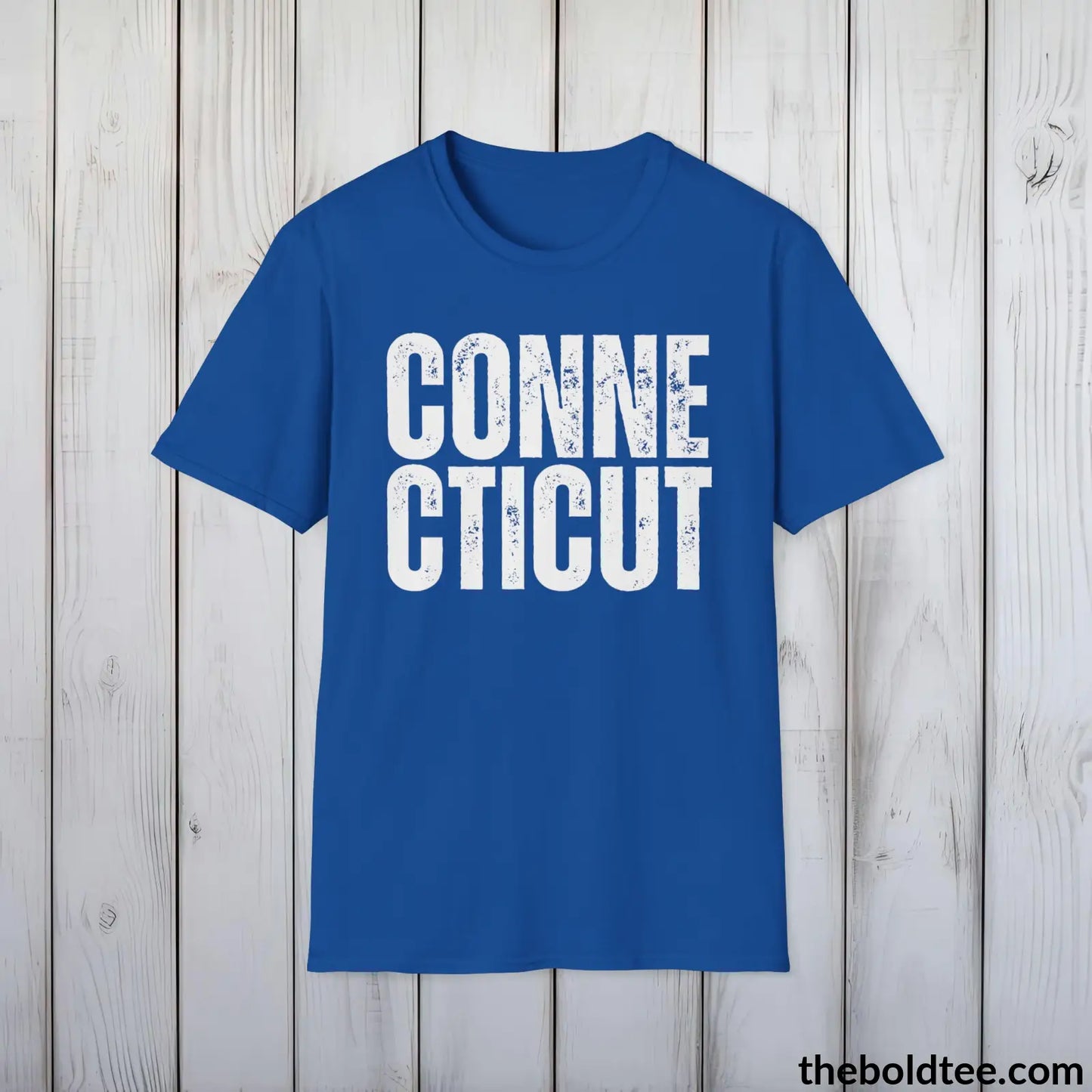 CONNECTICUT Tee - Casual, Sustainable & Soft Cotton Crewneck Unisex T-Shirt - 9 Bold Colors