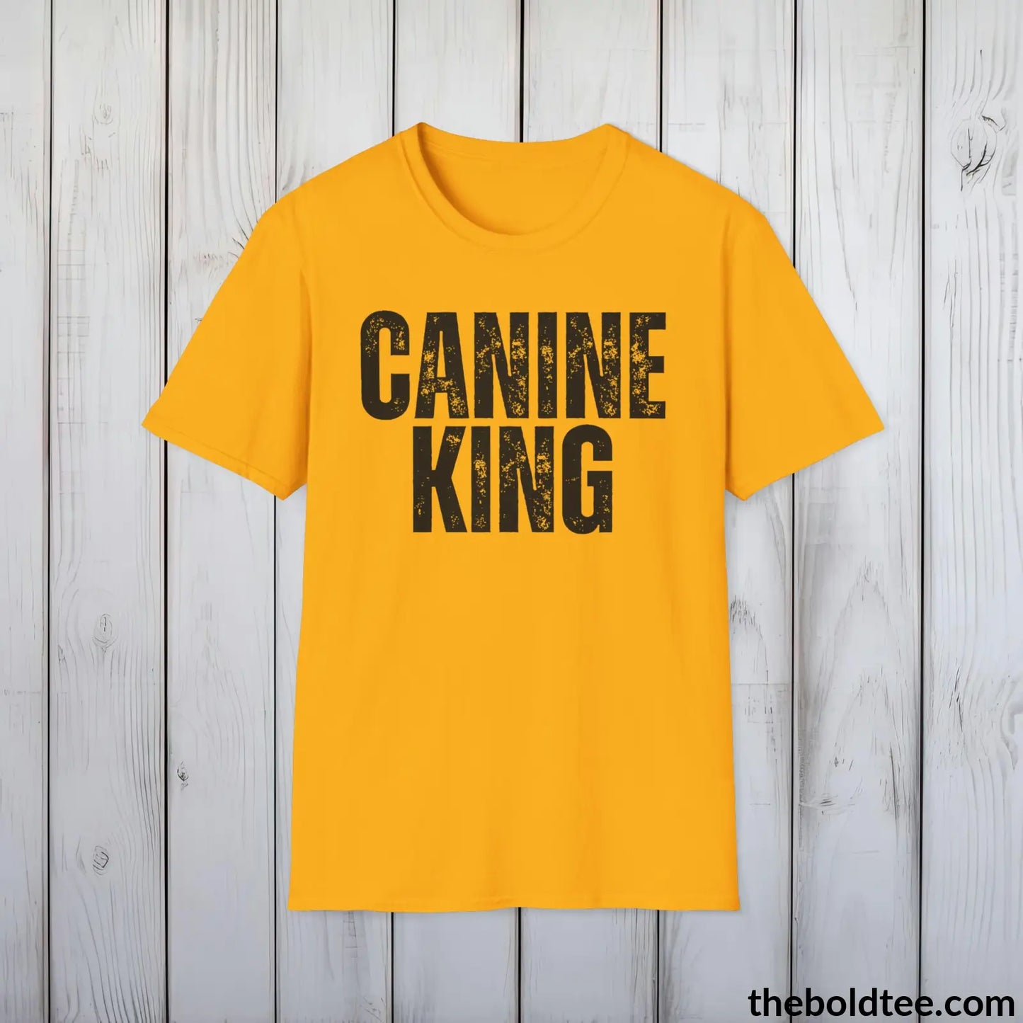 CANINE KING Tee - Sustainable & Soft Cotton Crewneck Unisex T-Shirt - 9 Bold Colors