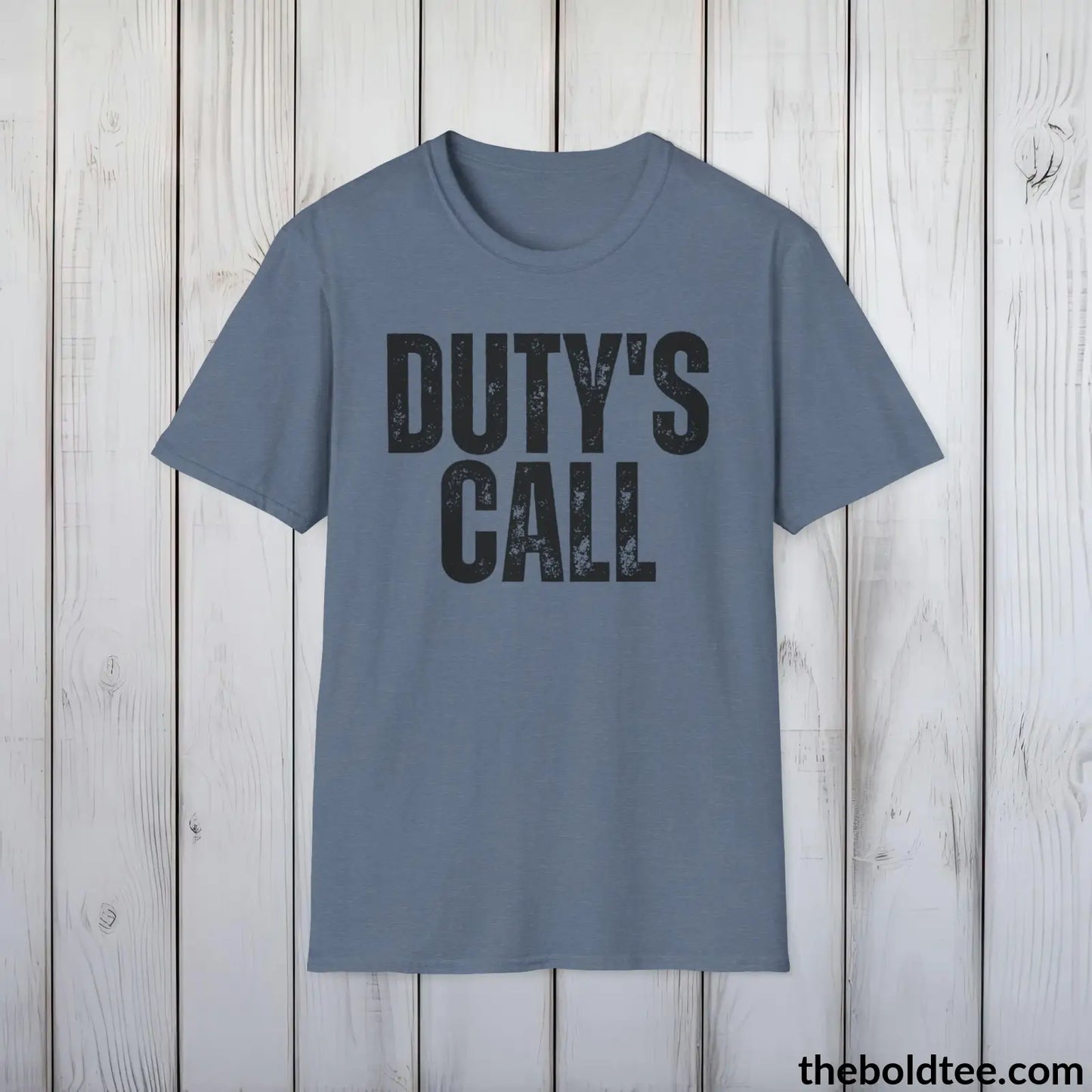 DUTY'S CALL Military Tee - Strong & Versatile Cotton Crewneck T-Shirt - 9 Bold Colors