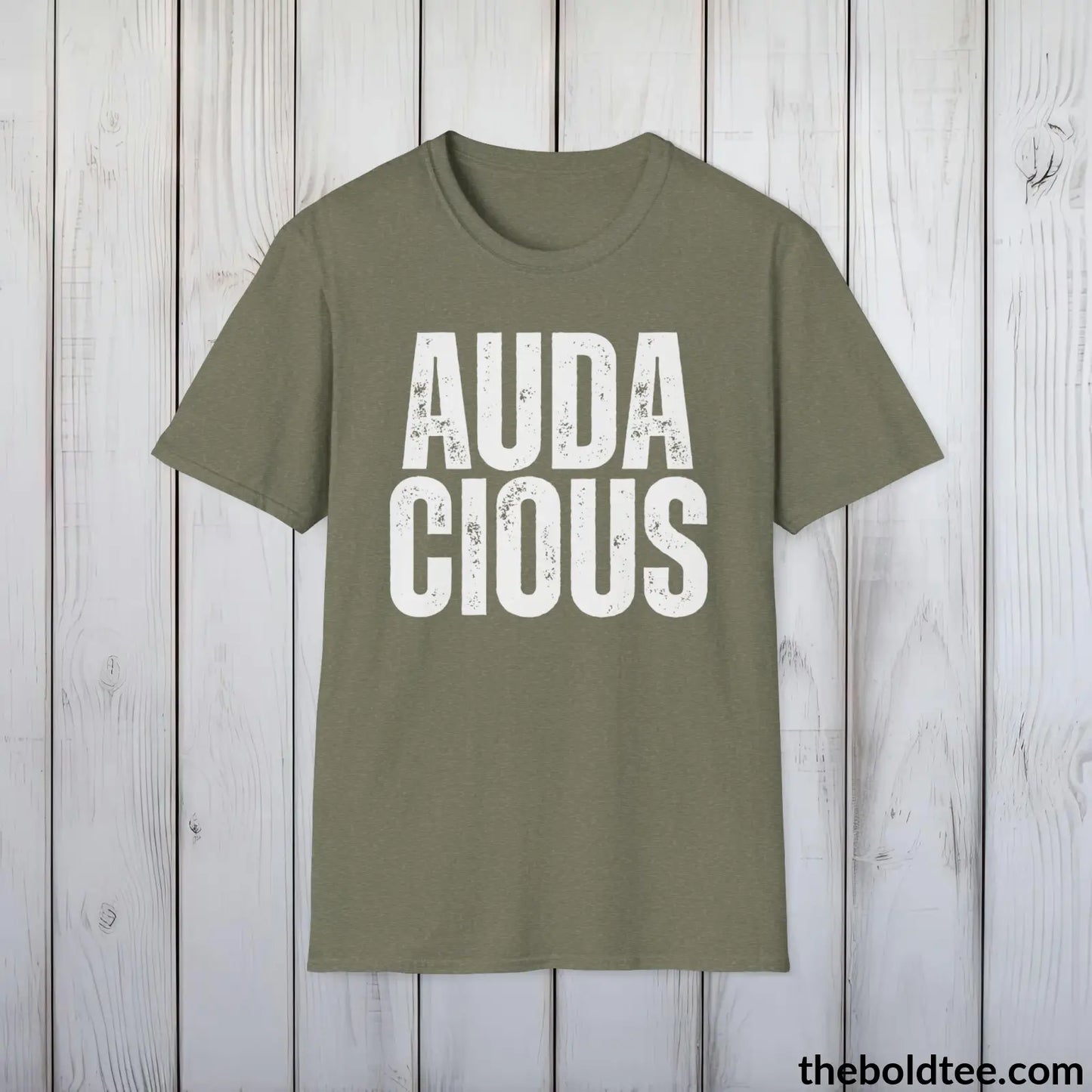 AUDACIOUS Tee - Casual, Sustainable & Soft Cotton Crewneck Unisex T-Shirt - 9 Bold Colors