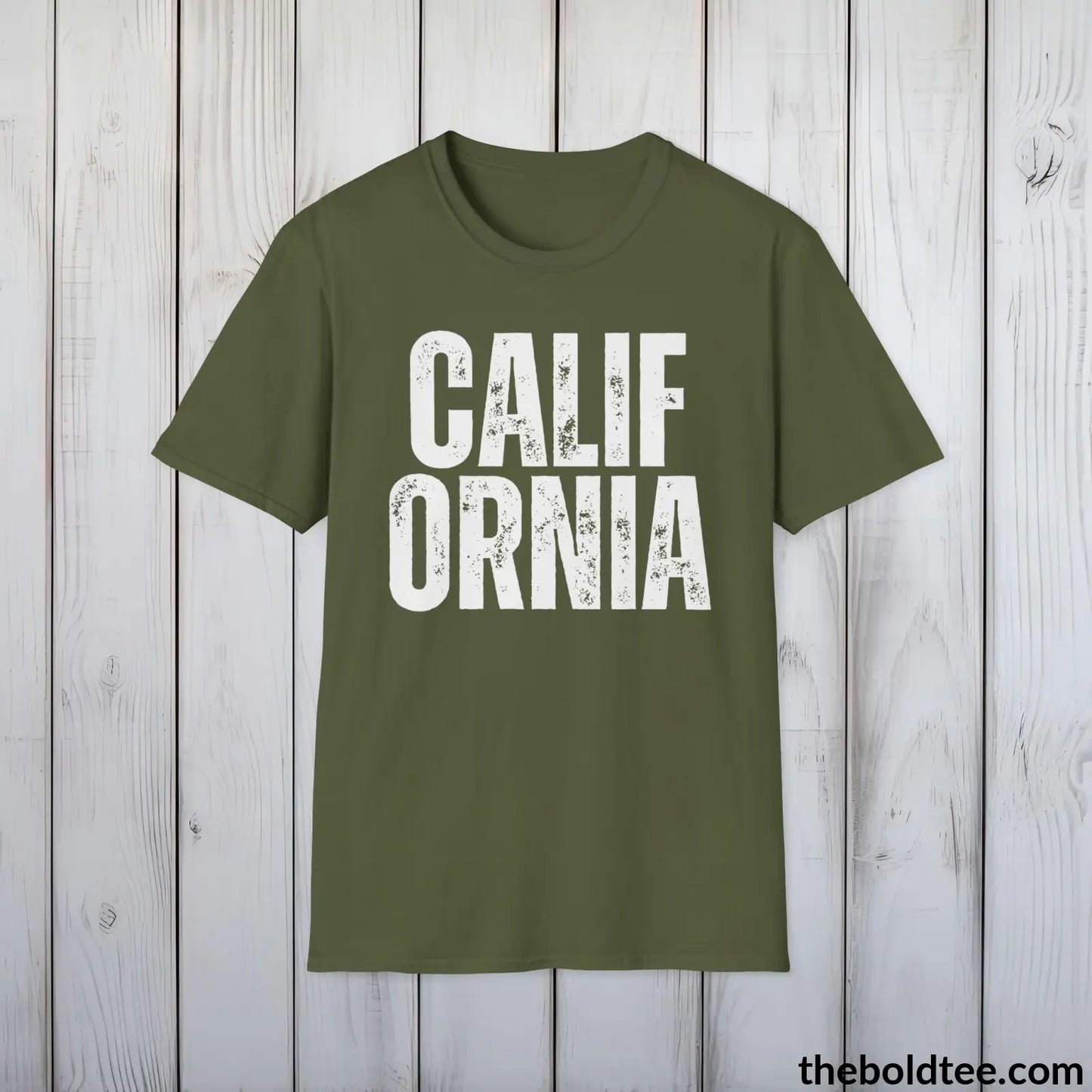 CALIFORNIA Tee - Casual, Sustainable & Soft Cotton Crewneck Unisex T-Shirt - 9 Bold Colors