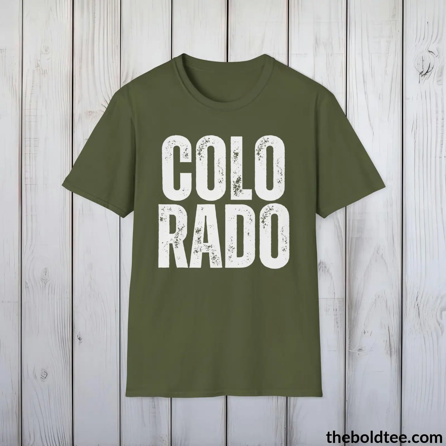 COLORADO Tee - Casual, Sustainable & Soft Cotton Crewneck Unisex T-Shirt - 9 Bold Colors