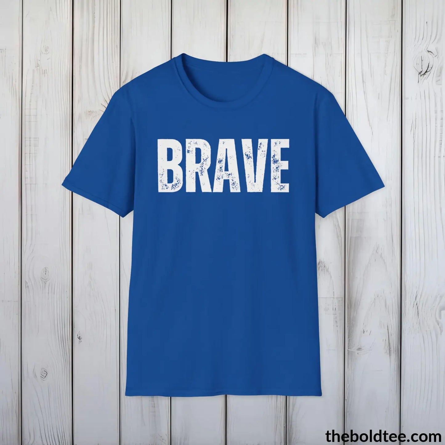 BRAVE Tee - Casual, Sustainable & Soft Cotton Crewneck Unisex T-Shirt - 9 Bold Colors